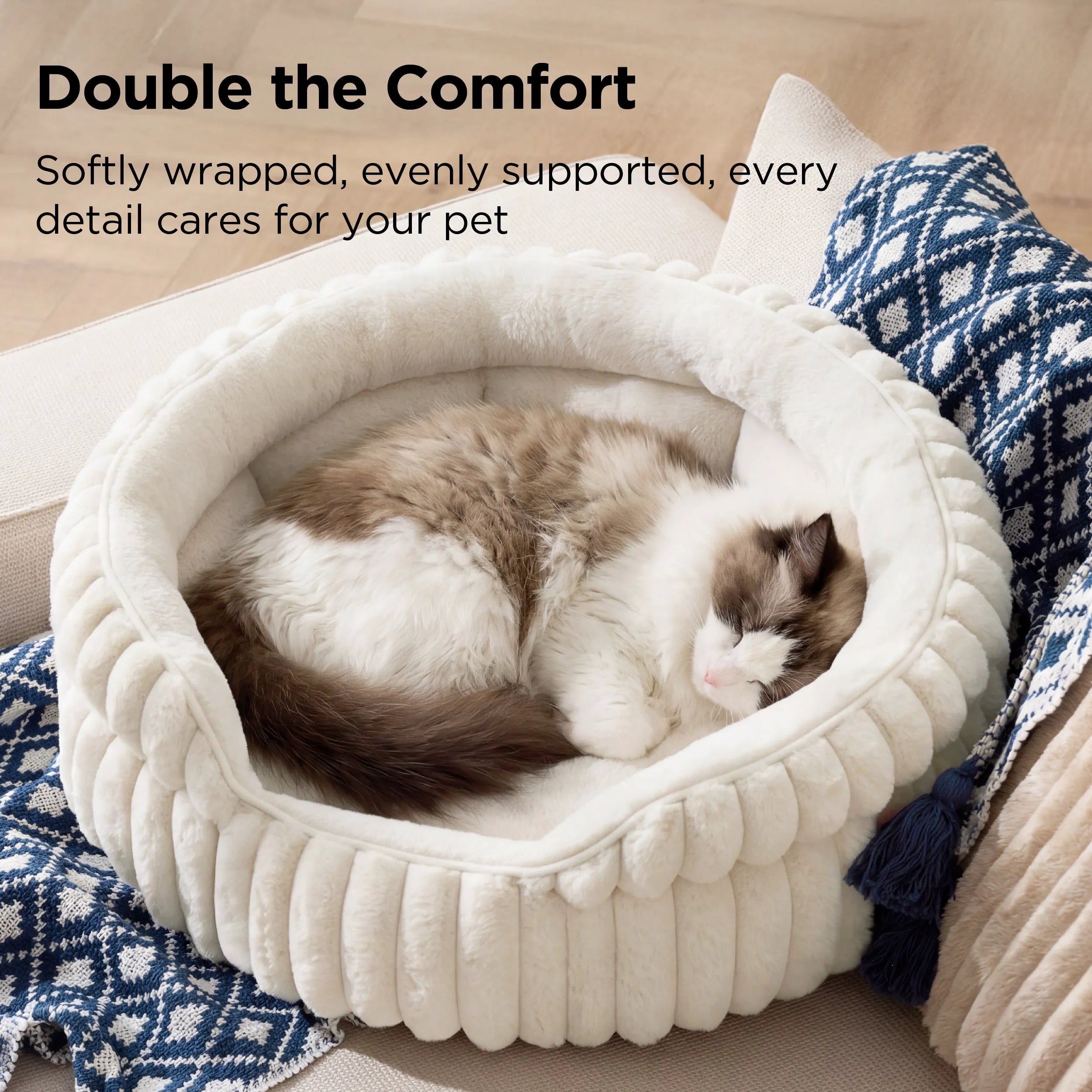ComfyFleece™ Dual-Layer Cat Bed