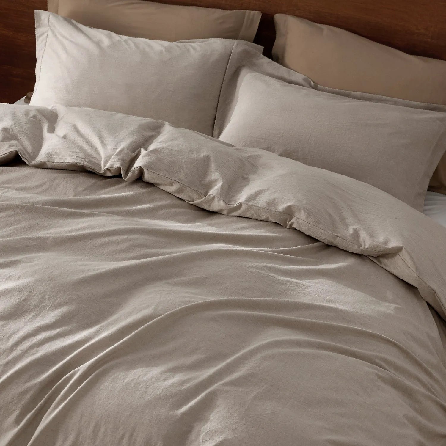 PureWoven™ Washed Cotton Duvet Cover Set