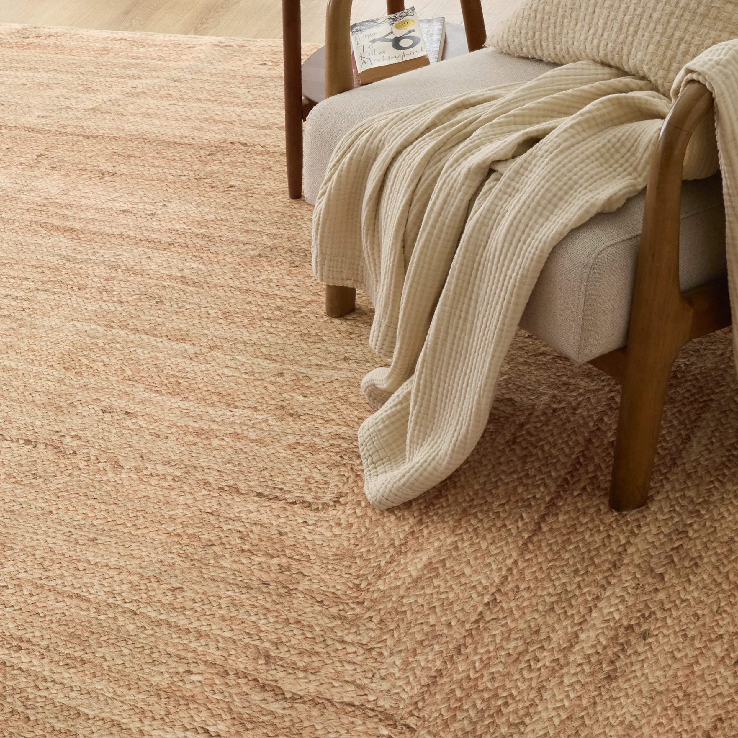 Faux Cashmere Jute-Look Area Rug