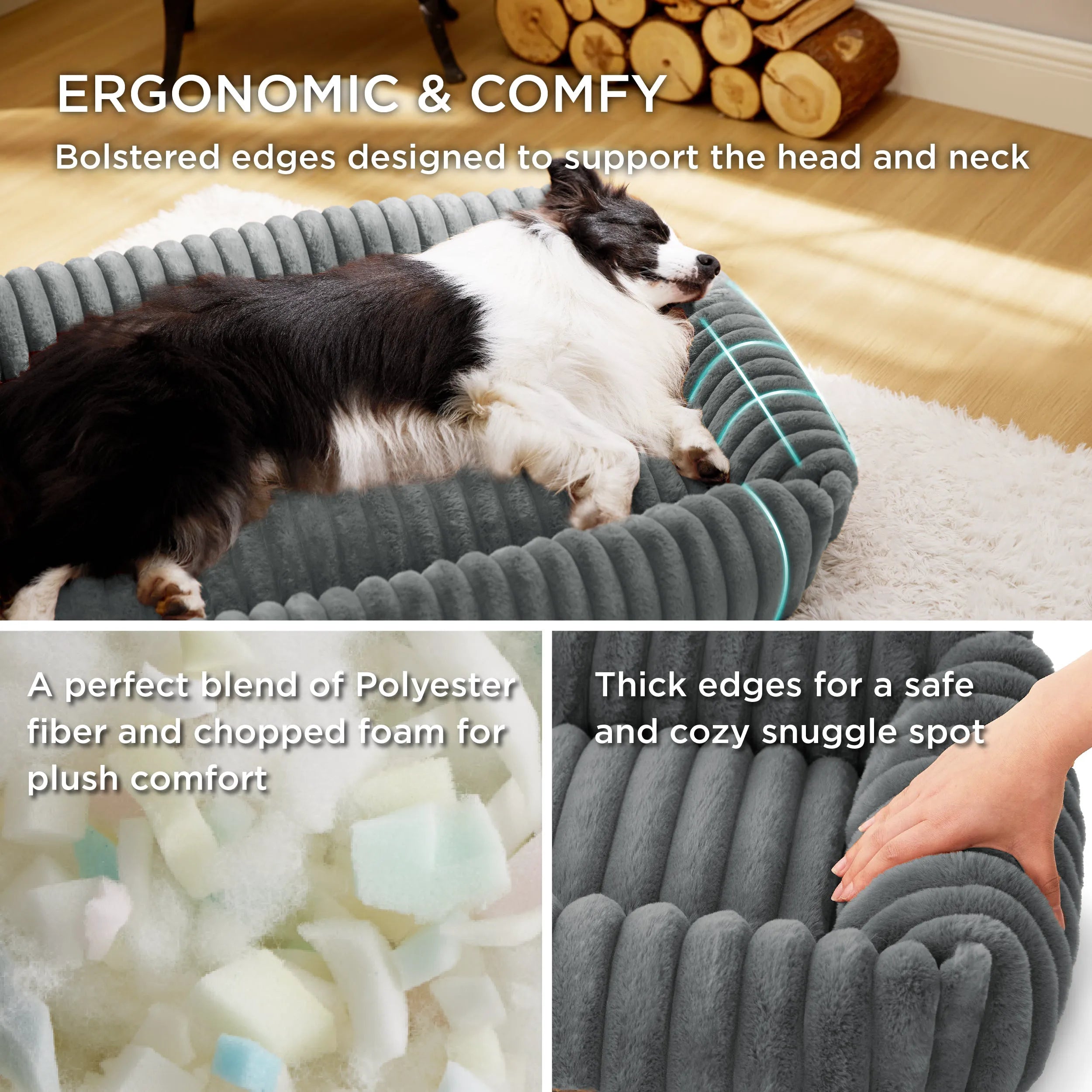 ComfyFleece™ Rectangular Dog Bed