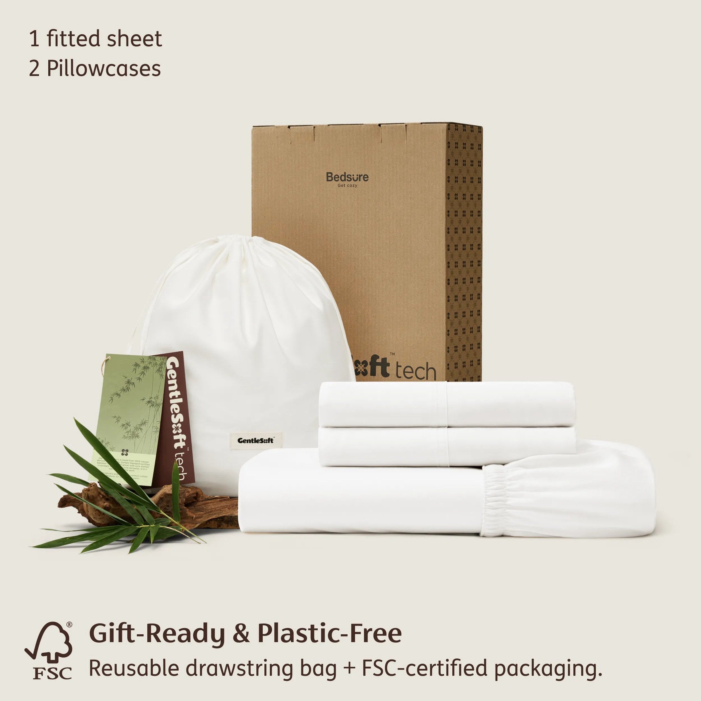 PureWoven™ Organic Bamboo Viscose Fitted Sheet Set