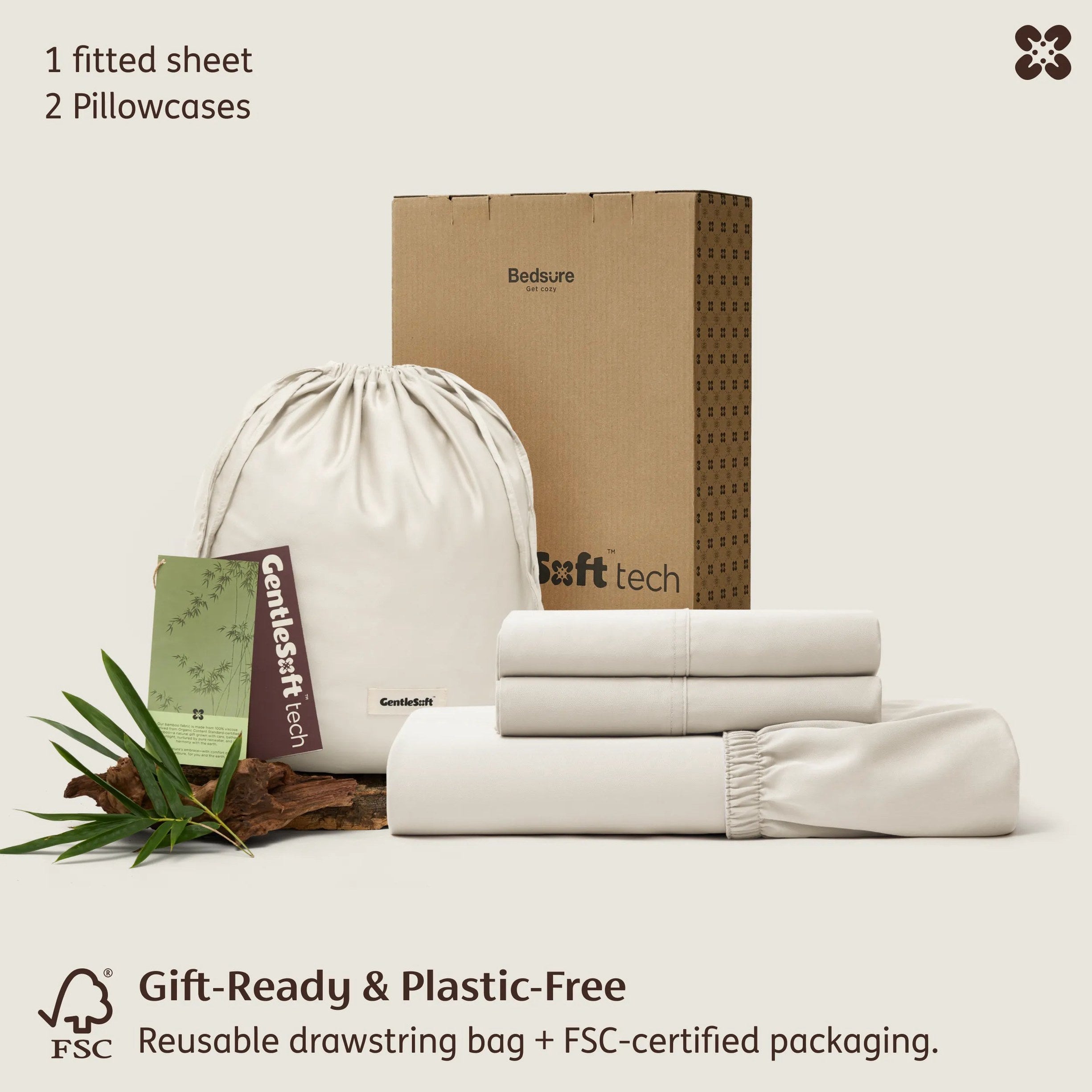 PureWoven™ Organic Bamboo Viscose Fitted Sheet Set