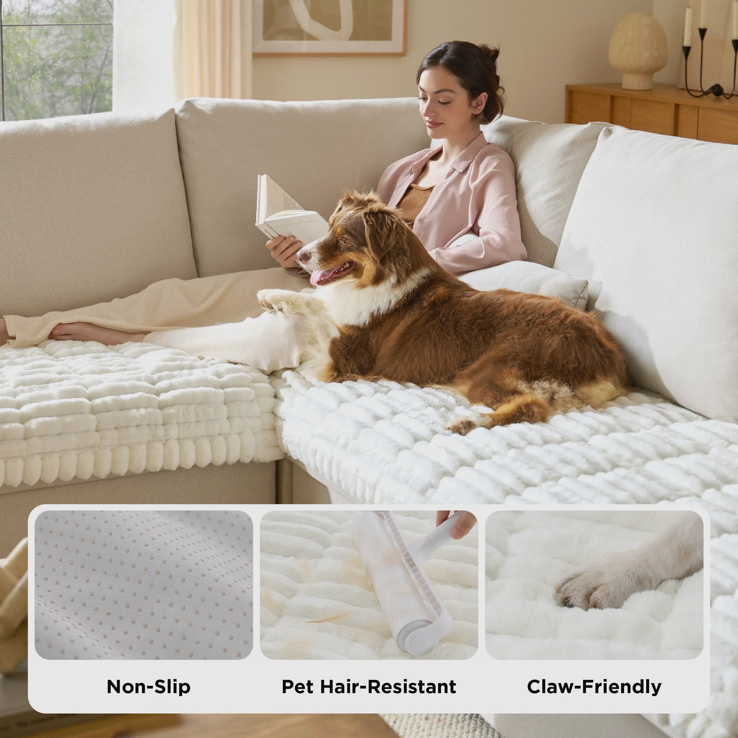 ComfyFleece™ Pet Sofa Cover