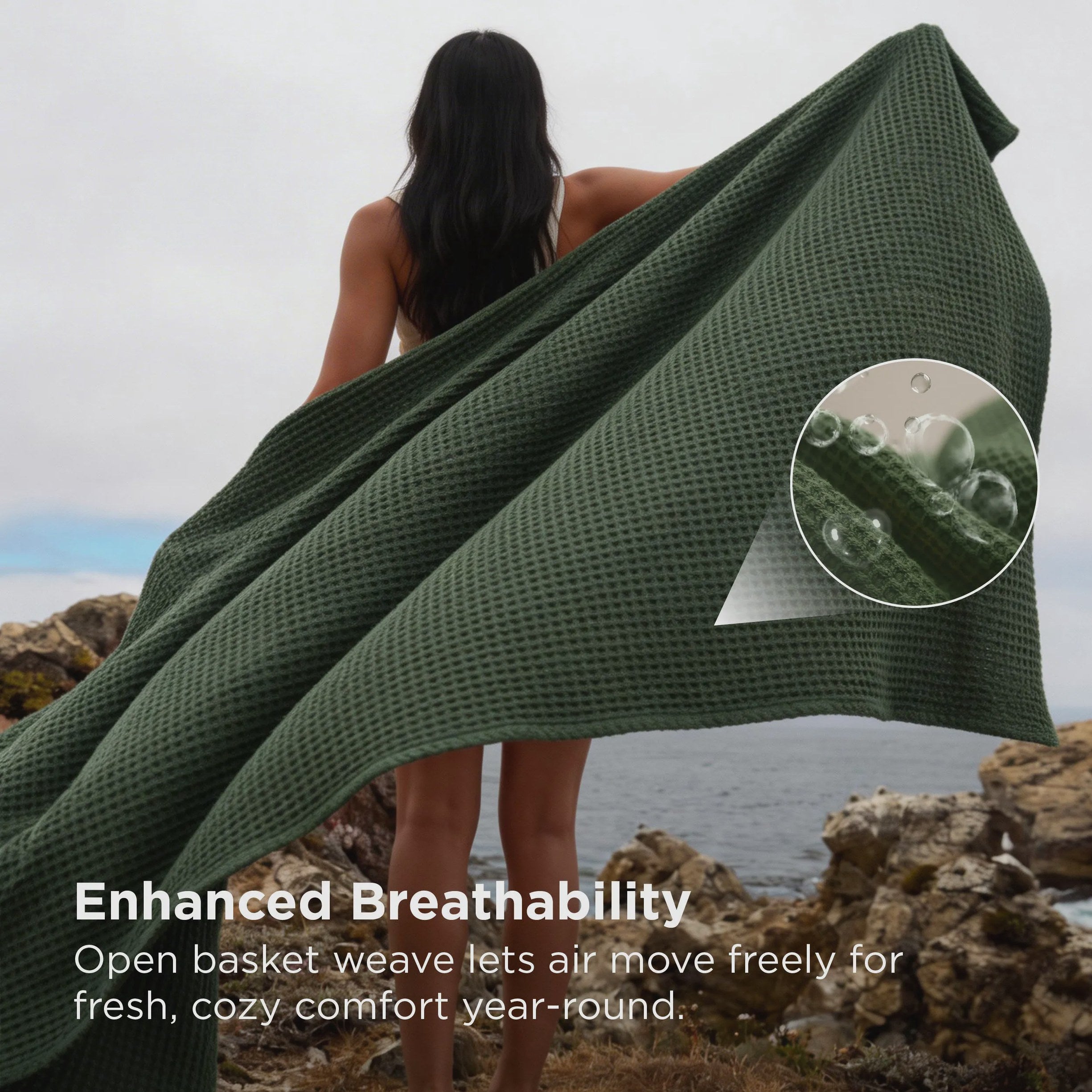 Pure Cotton Basket Weave Blanket