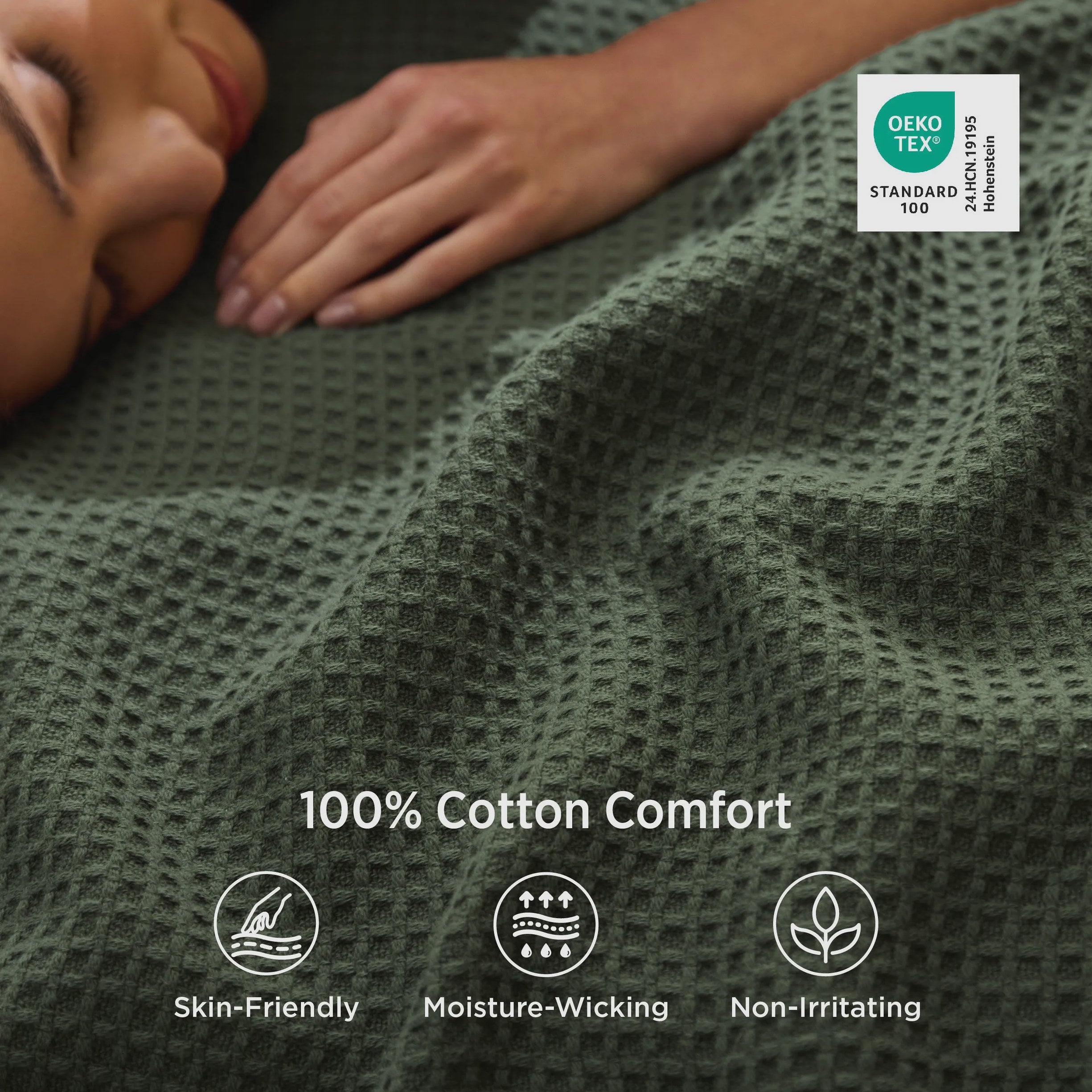 Pure Cotton Basket Weave Blanket