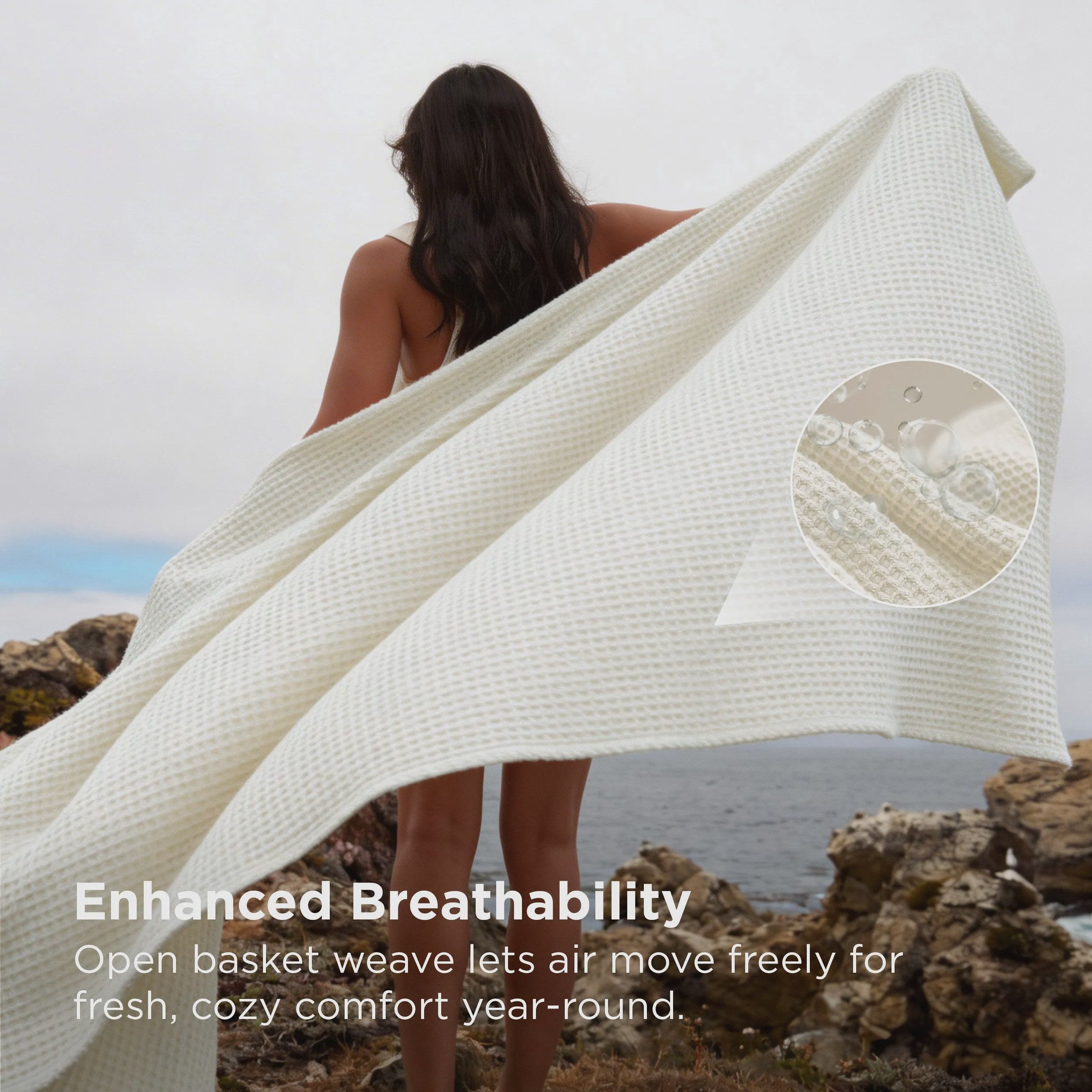 Pure Cotton Basket Weave Blanket
