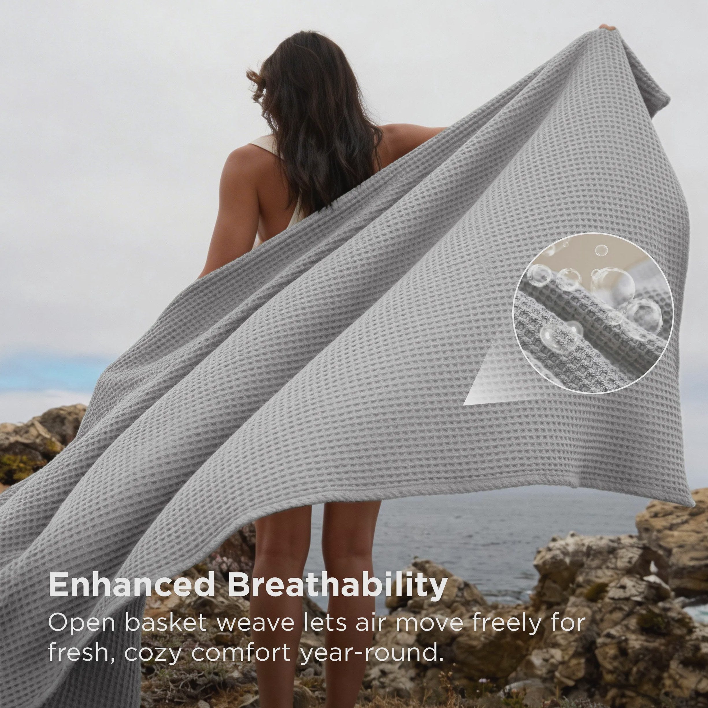 Pure Cotton Basket Weave Blanket