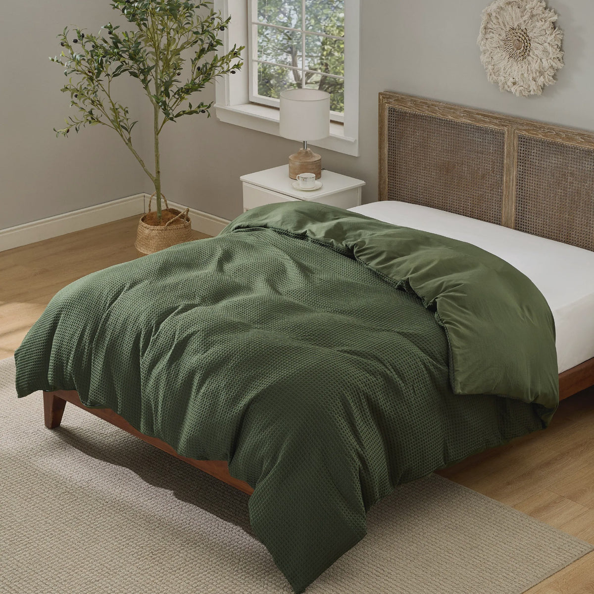 Modern Waffle Weave Duvet Cover