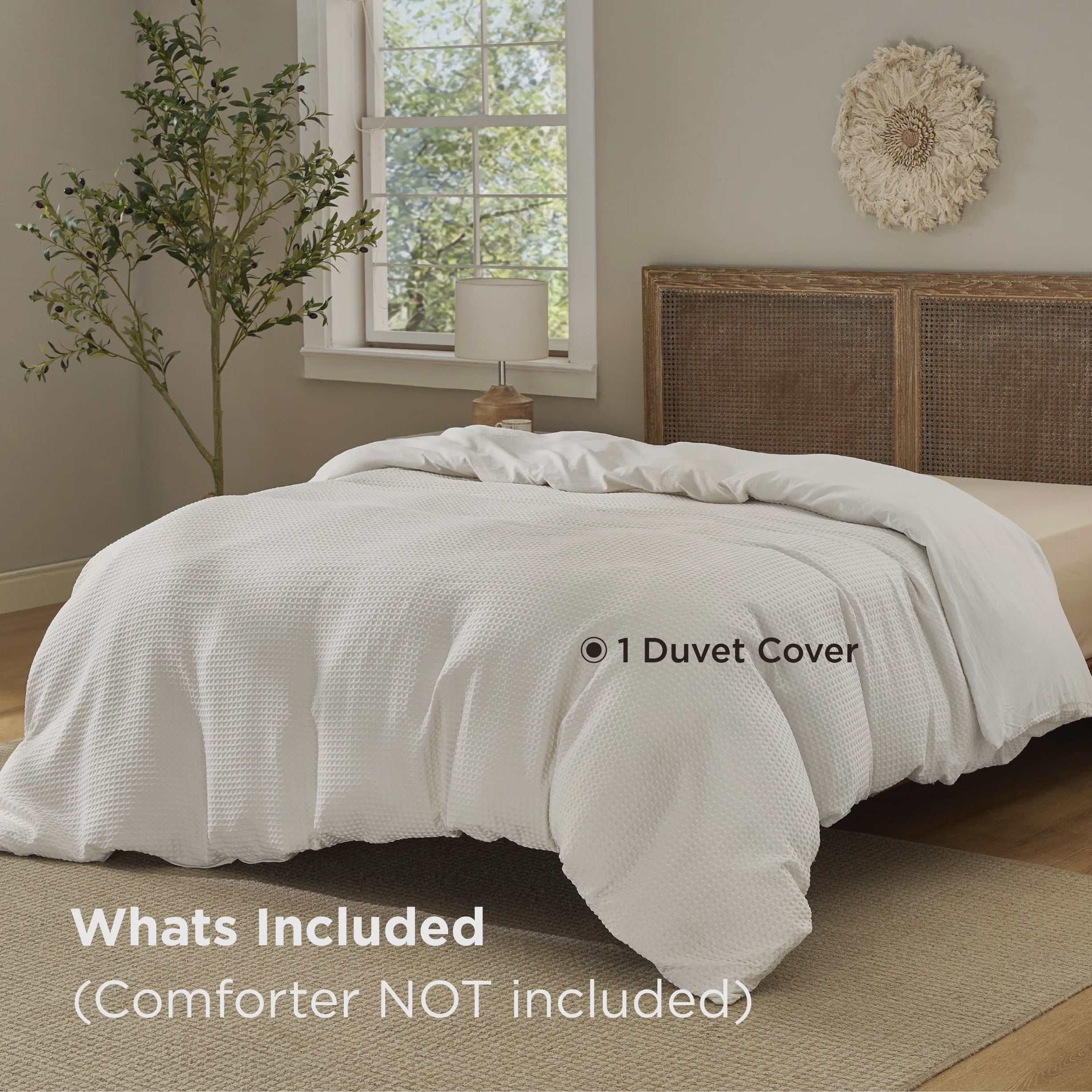 Modern Waffle Weave Duvet Cover
