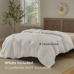 Modern Waffle Weave Duvet Cover
