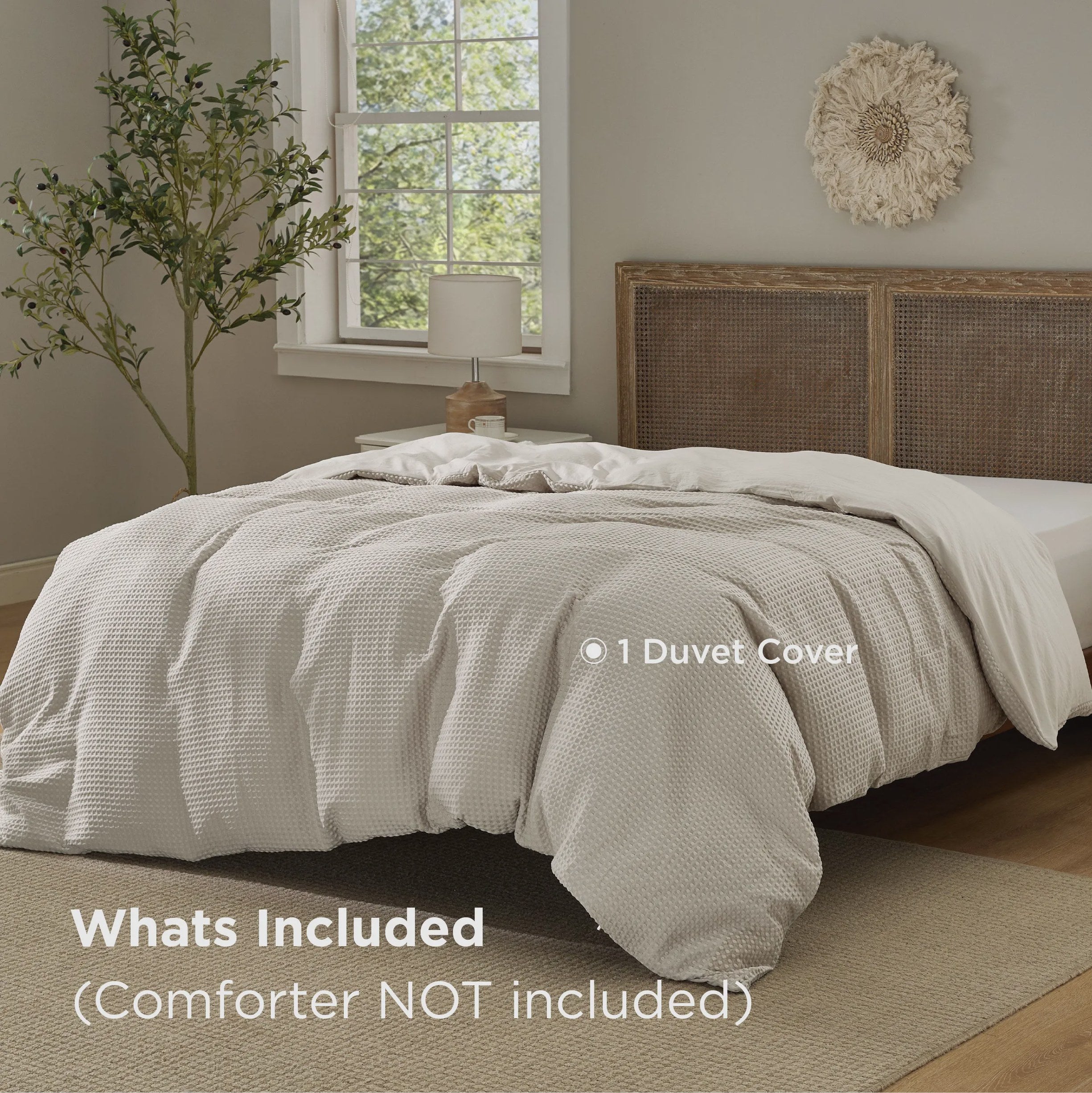Modern Waffle Weave Duvet Cover