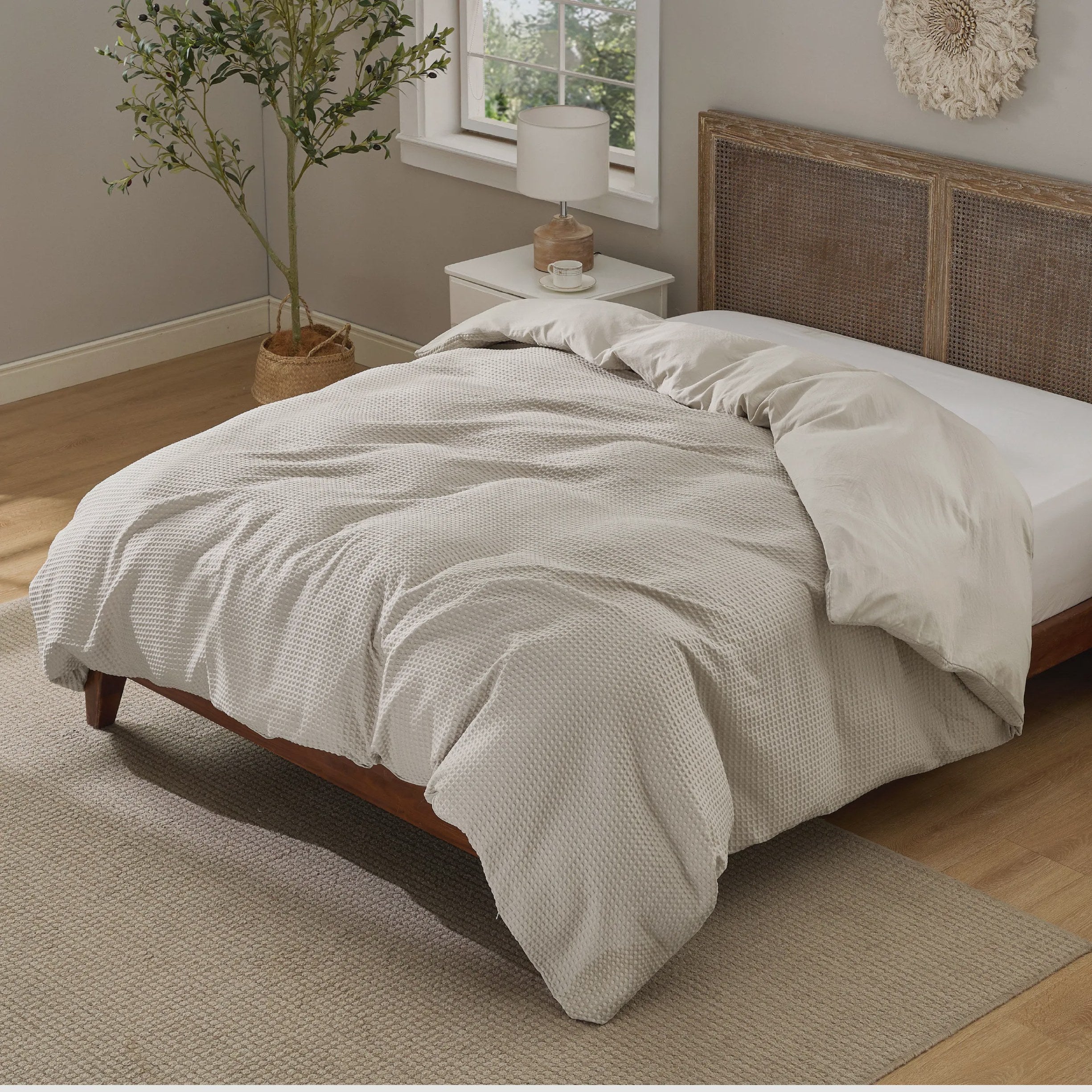 Modern Waffle Weave Duvet Cover