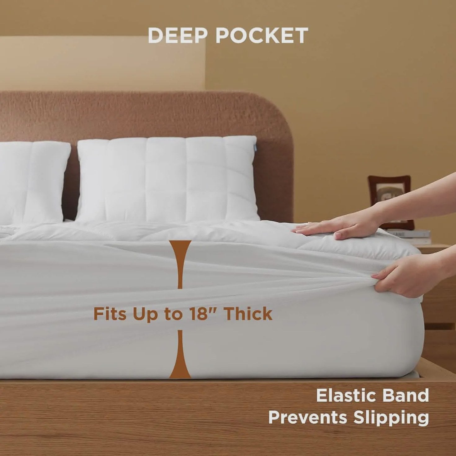 Heated Mattress Pad with Brushed Polyester Microfiber