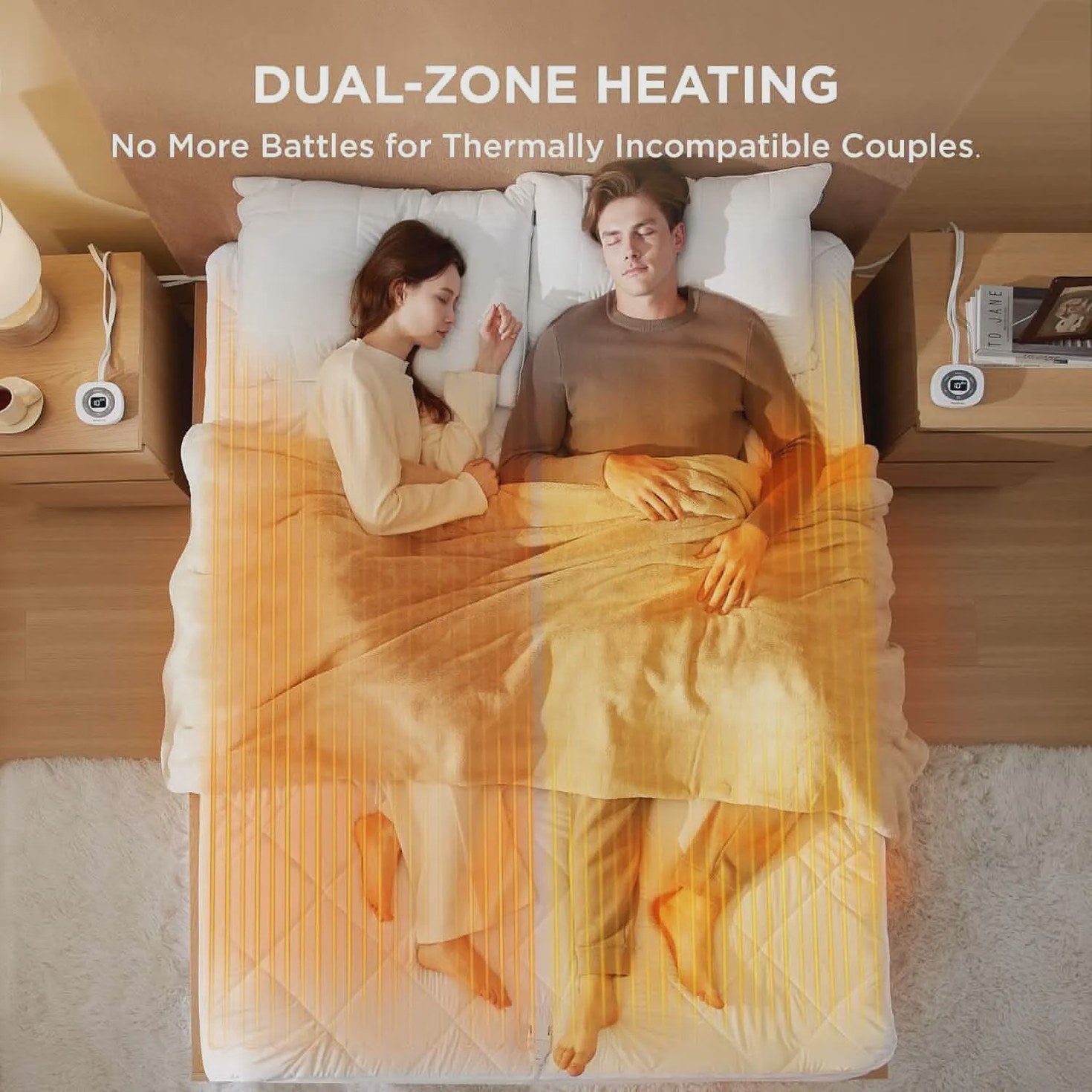 Heated Mattress Pad with Brushed Polyester Microfiber