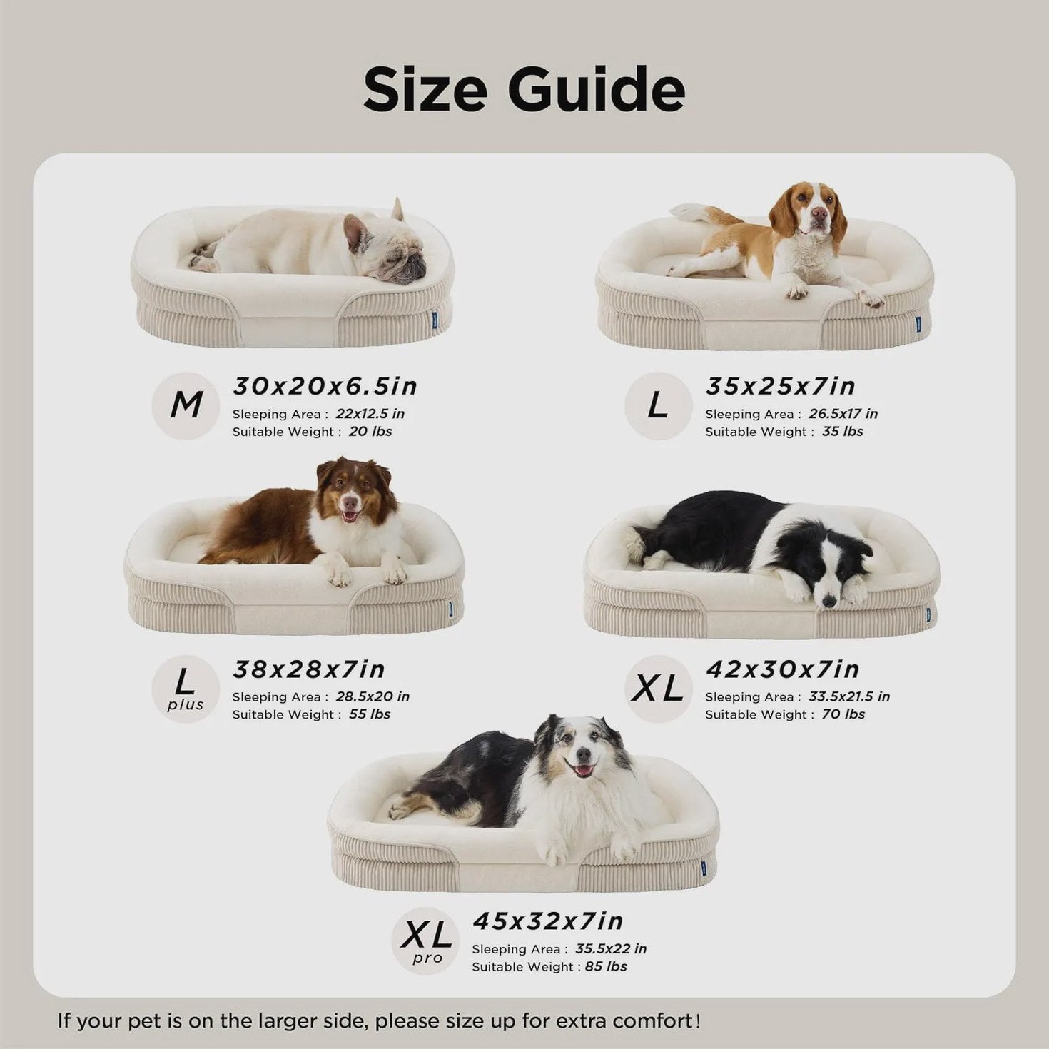 Oval Bolster Dog Bed