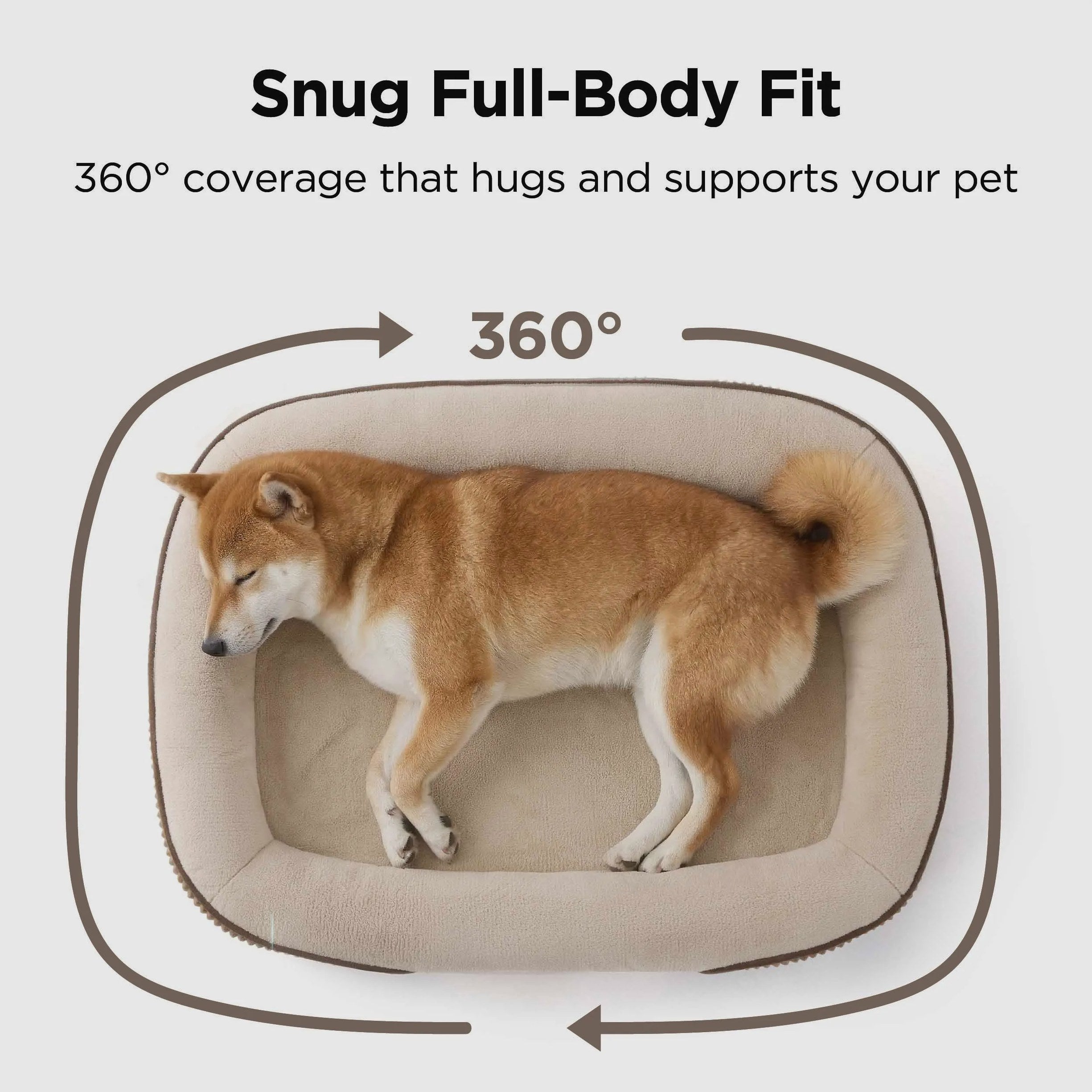 Oval Bolster Dog Bed