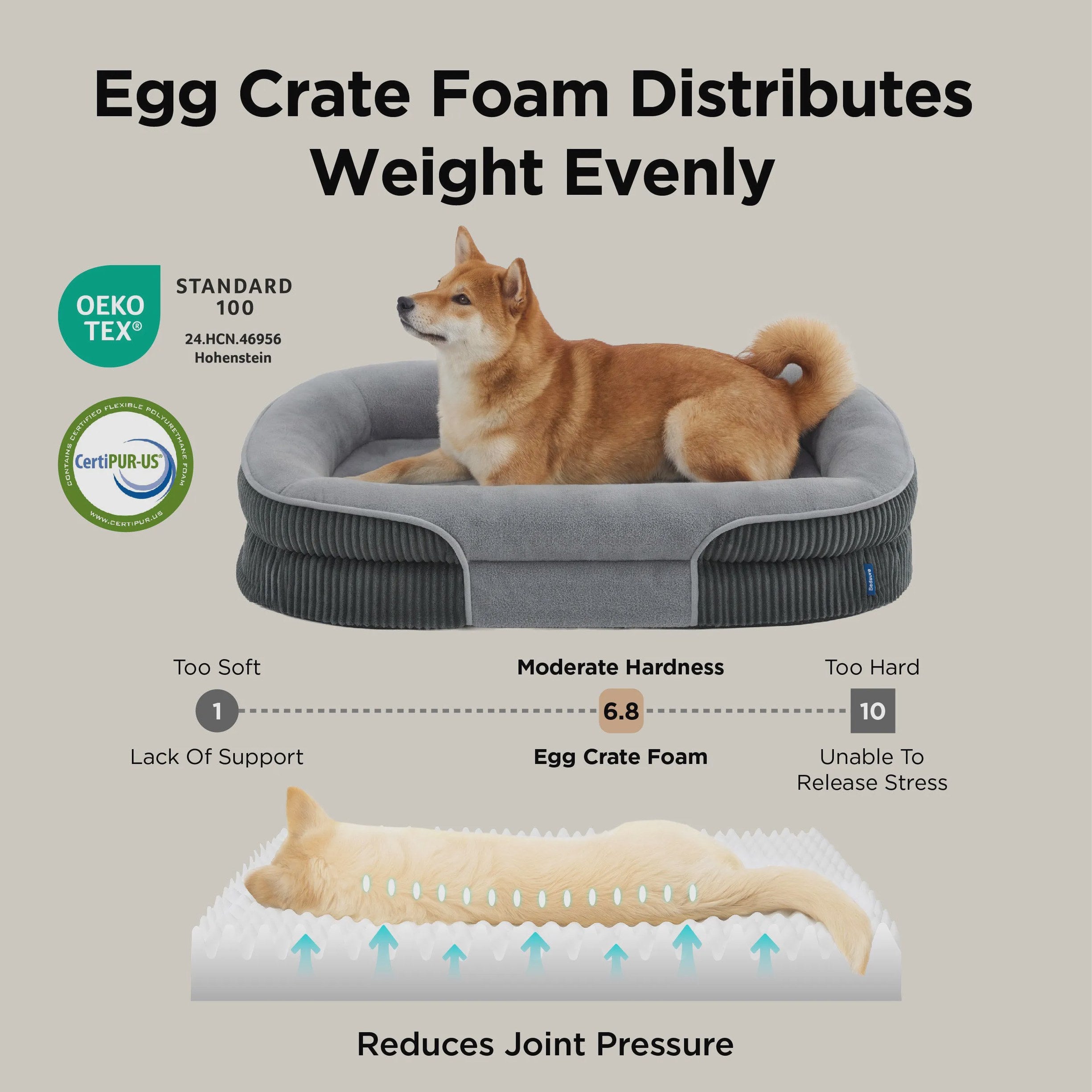 Oval Bolster Dog Bed