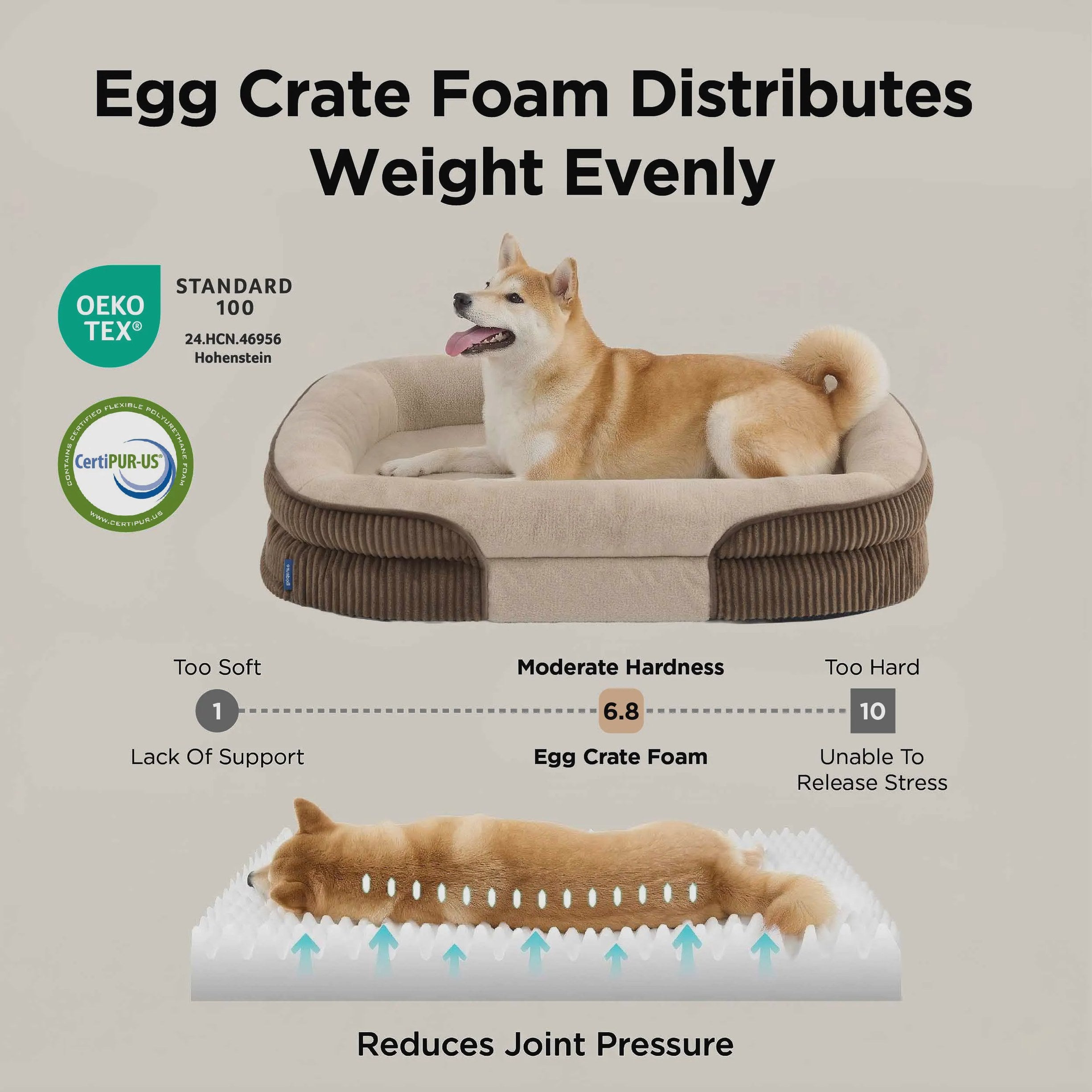 Oval Bolster Dog Bed