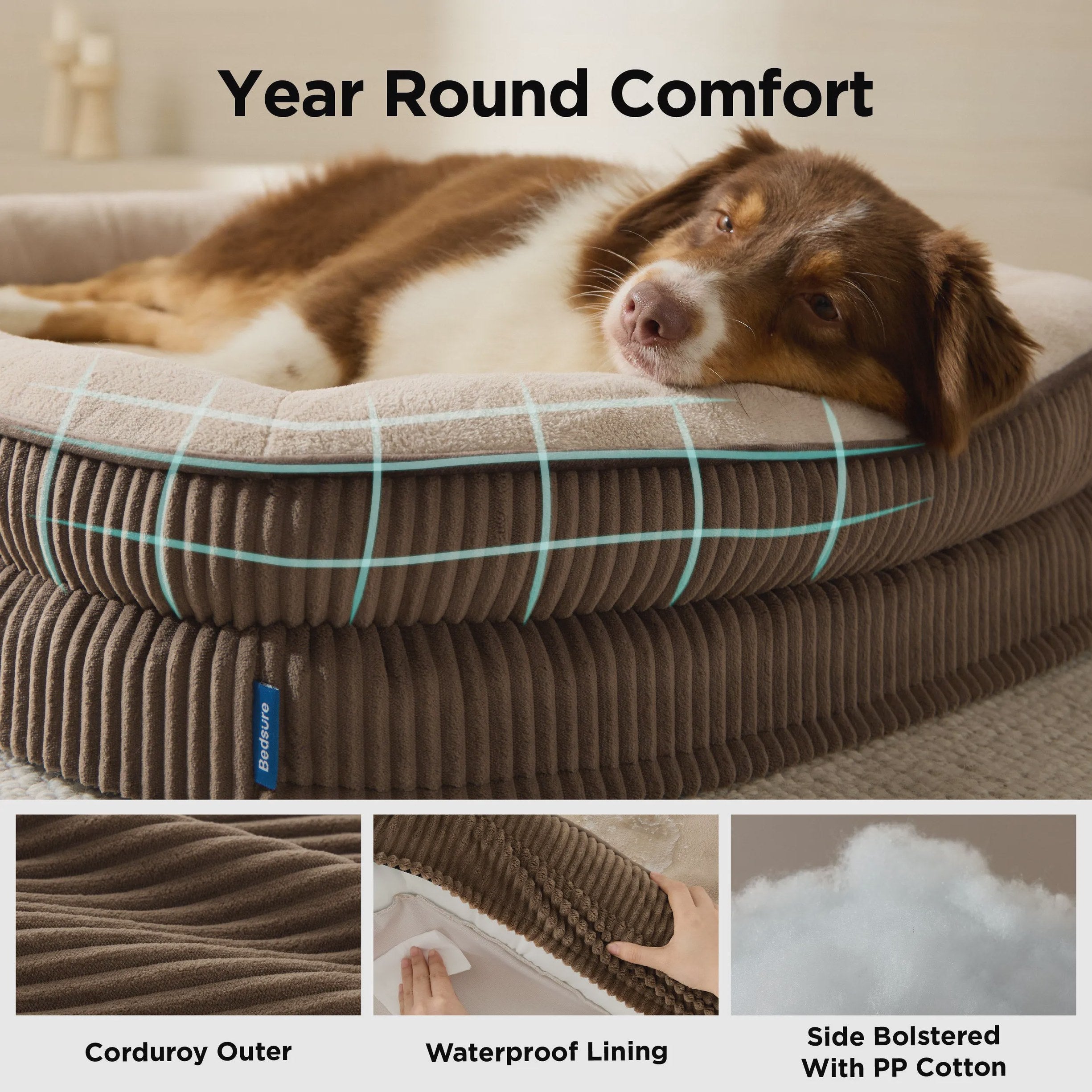 Oval Bolster Dog Bed