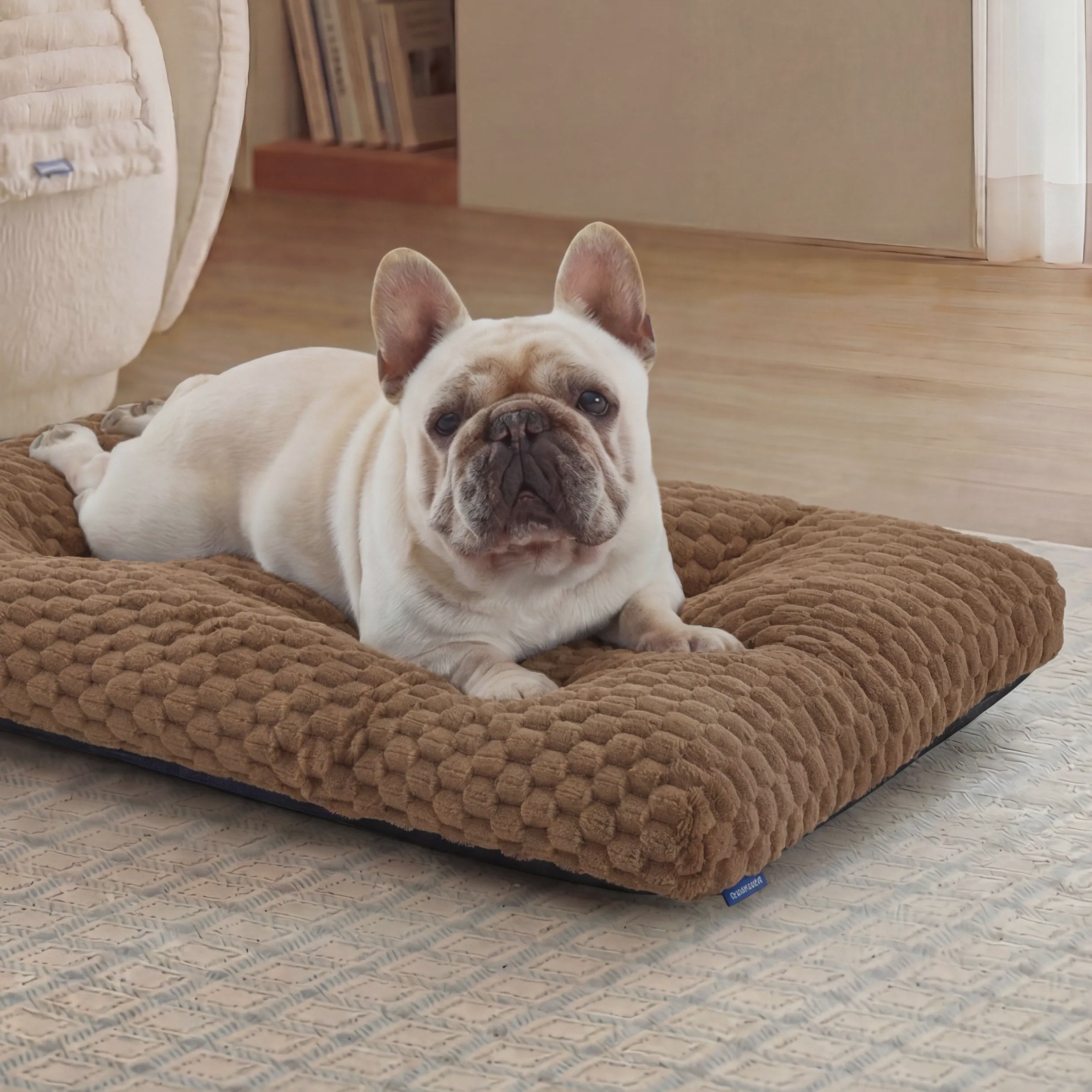 Plush Bubble Fleece Dog Bed