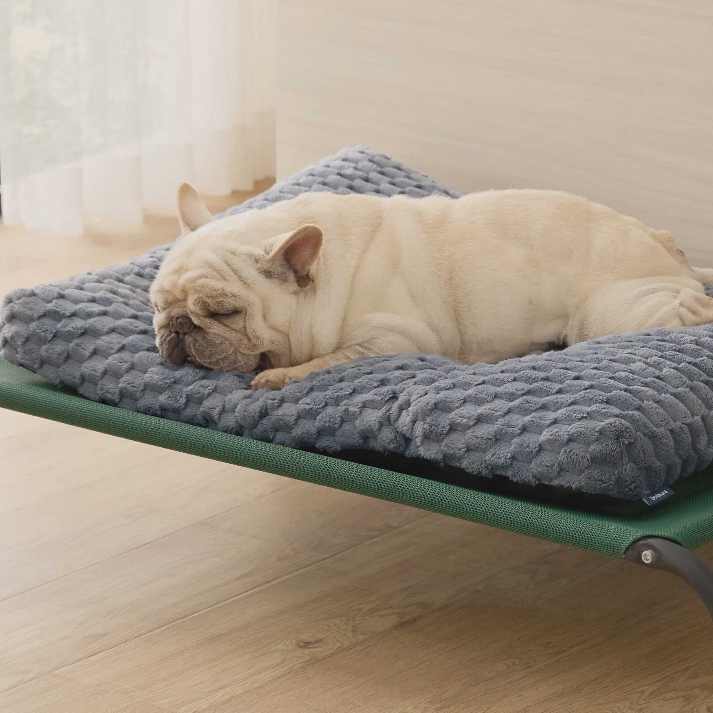 Plush Bubble Fleece Dog Bed