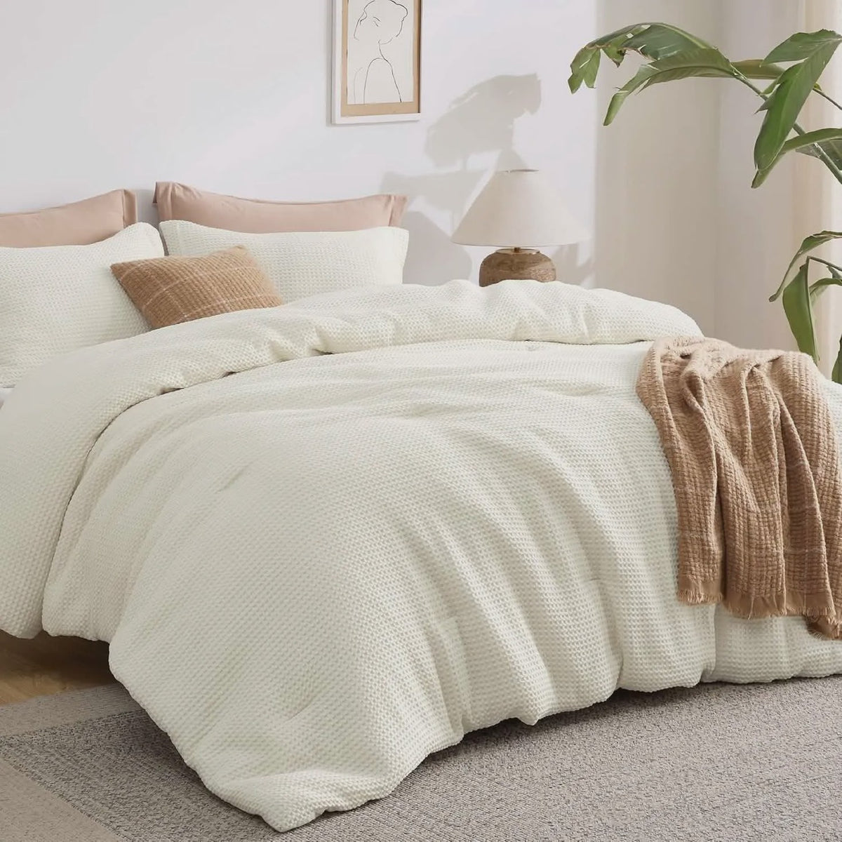 Classic Waffle Weave Comforter Set