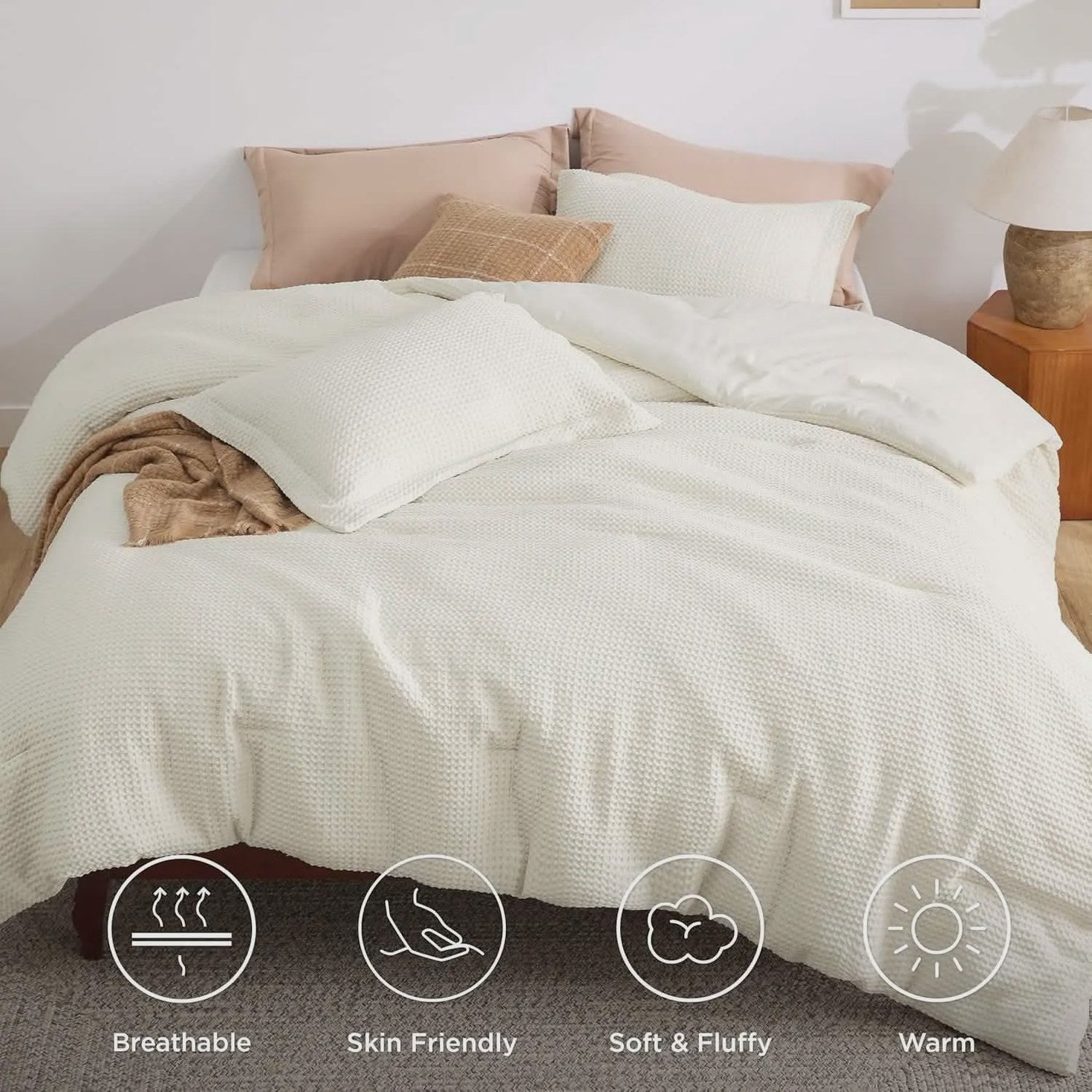 Classic Waffle Weave Comforter Set