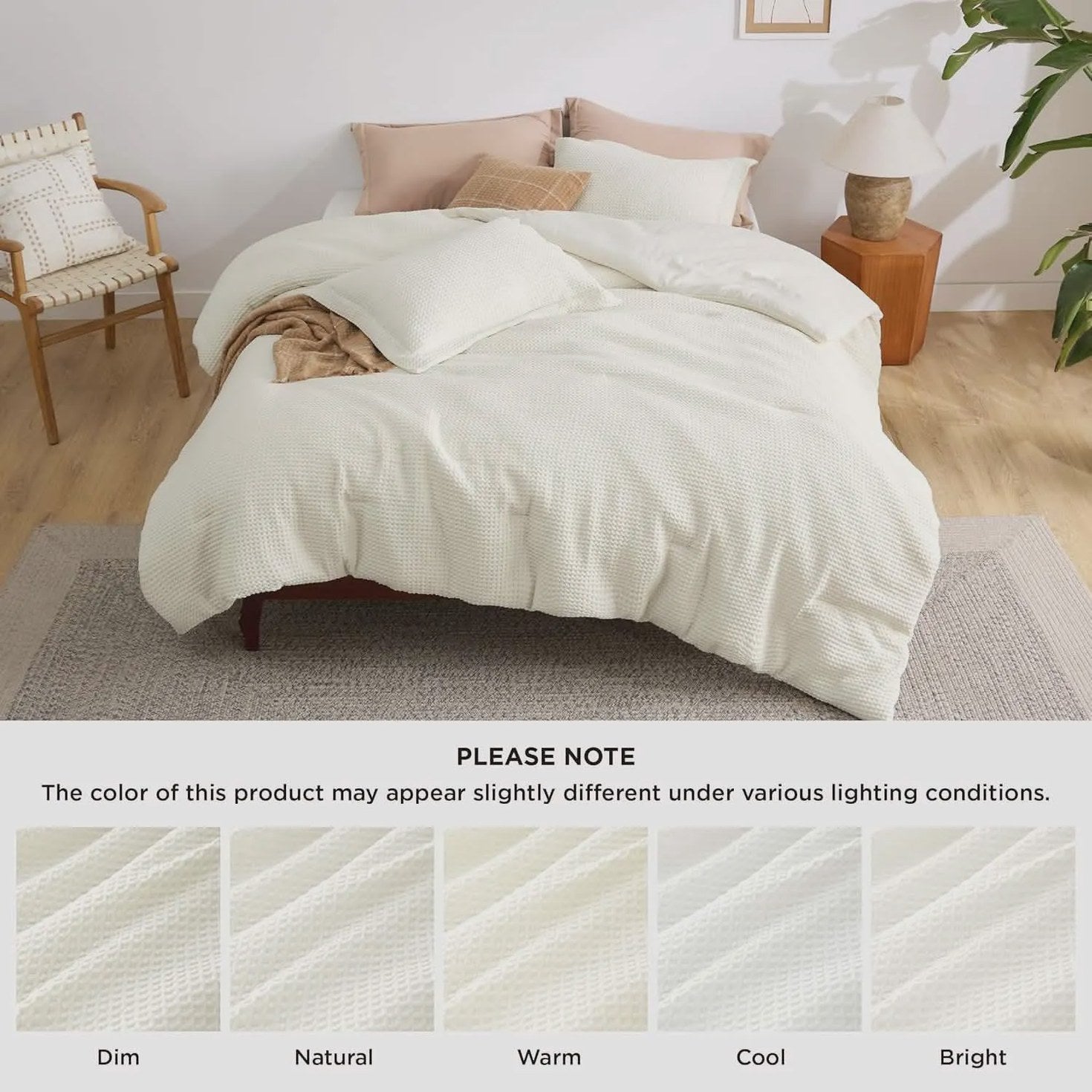 Classic Waffle Weave Comforter Set