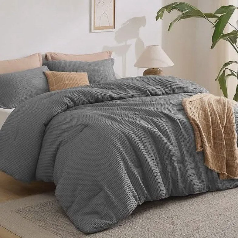Classic Waffle Weave Comforter Set