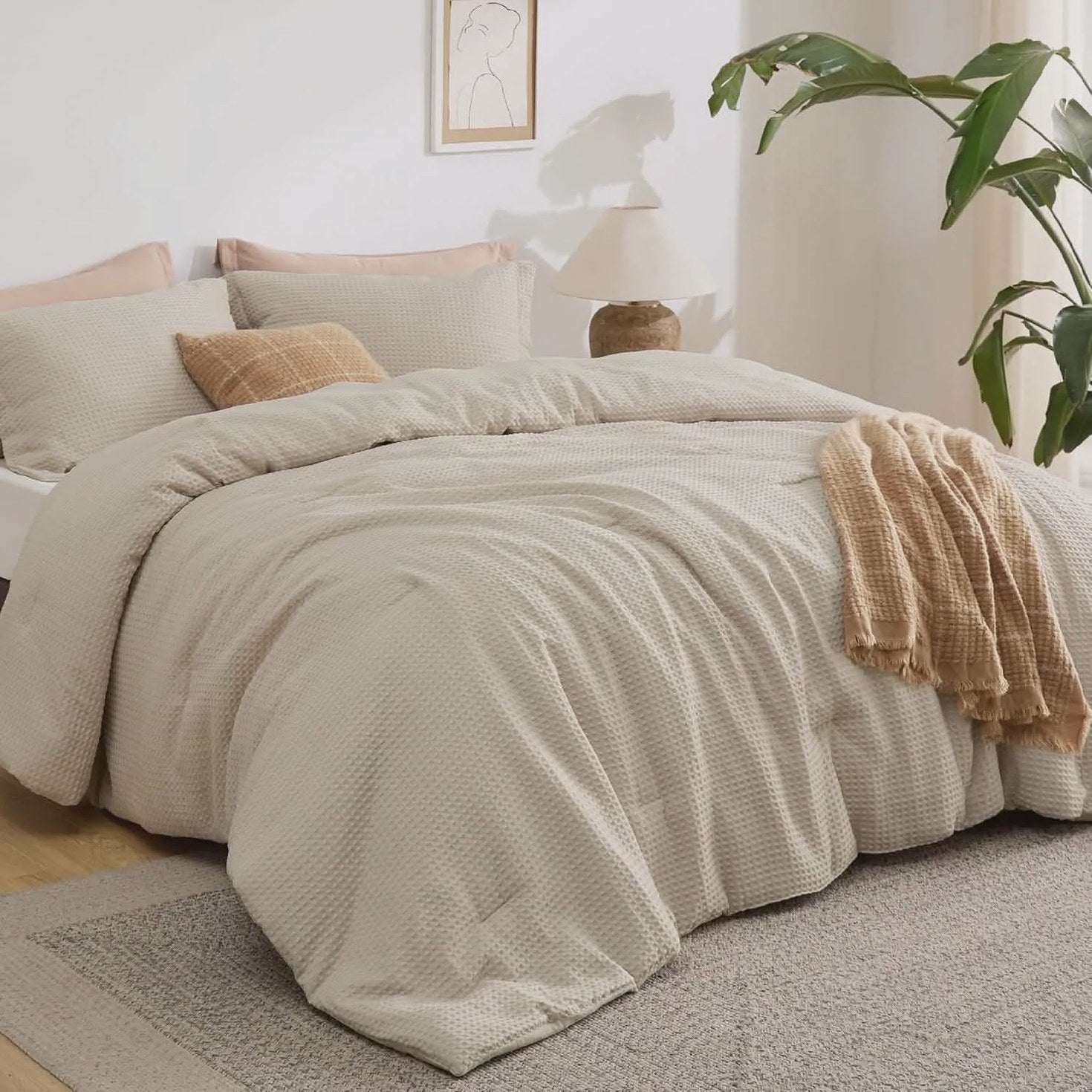 Classic Waffle Weave Comforter Set