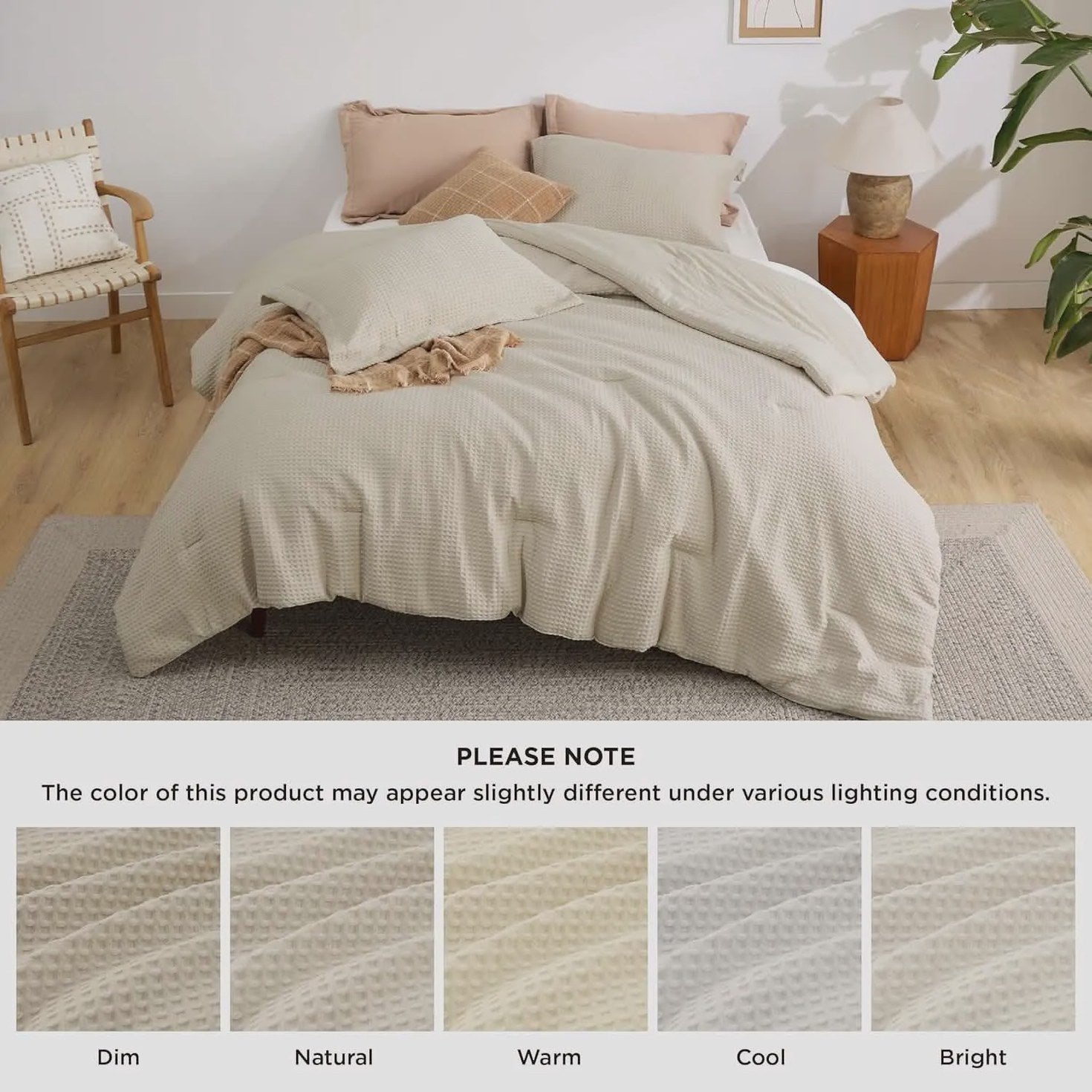 Classic Waffle Weave Comforter Set