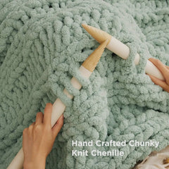 Chunky Chenille Knit Blanket