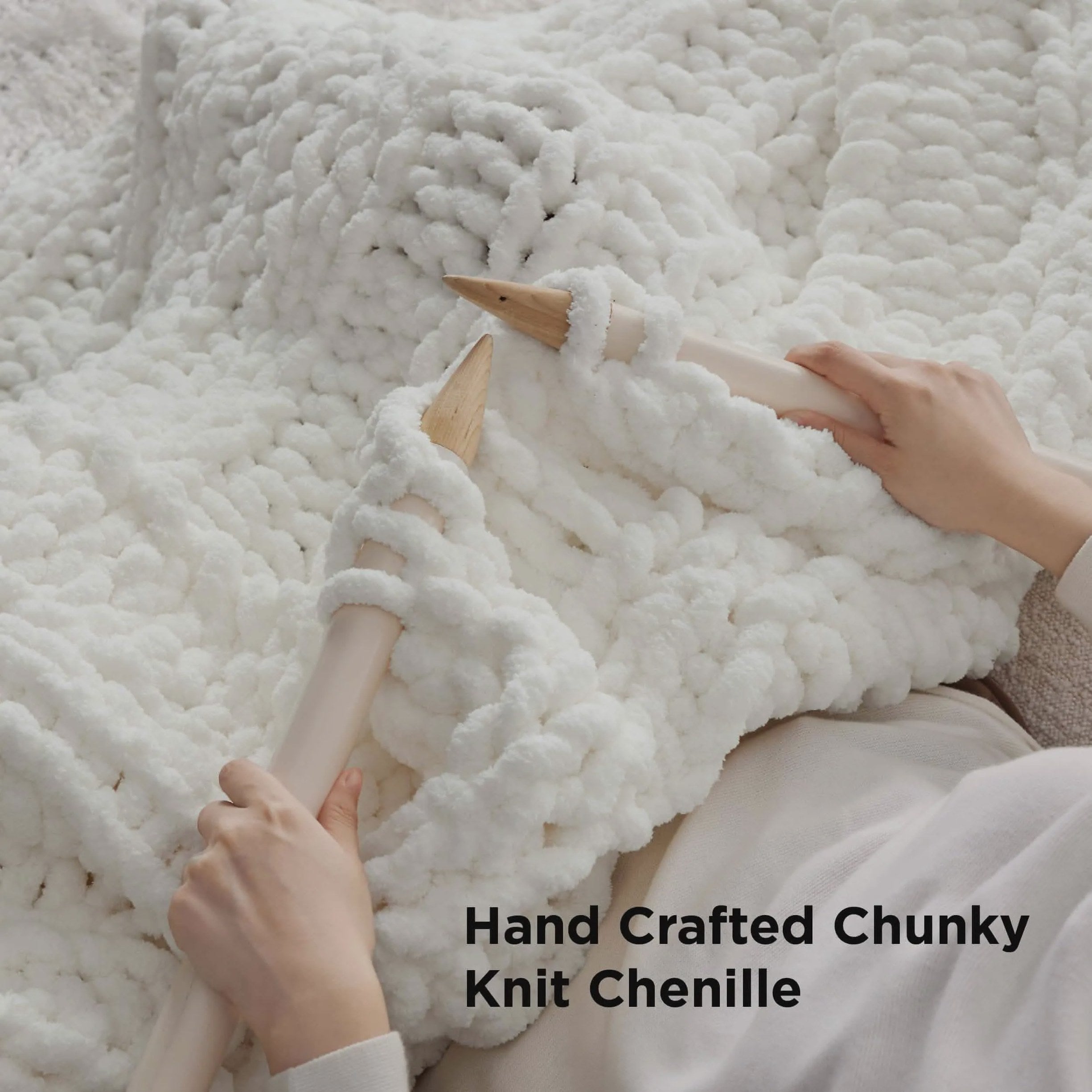 Chunky Chenille Knit Blanket