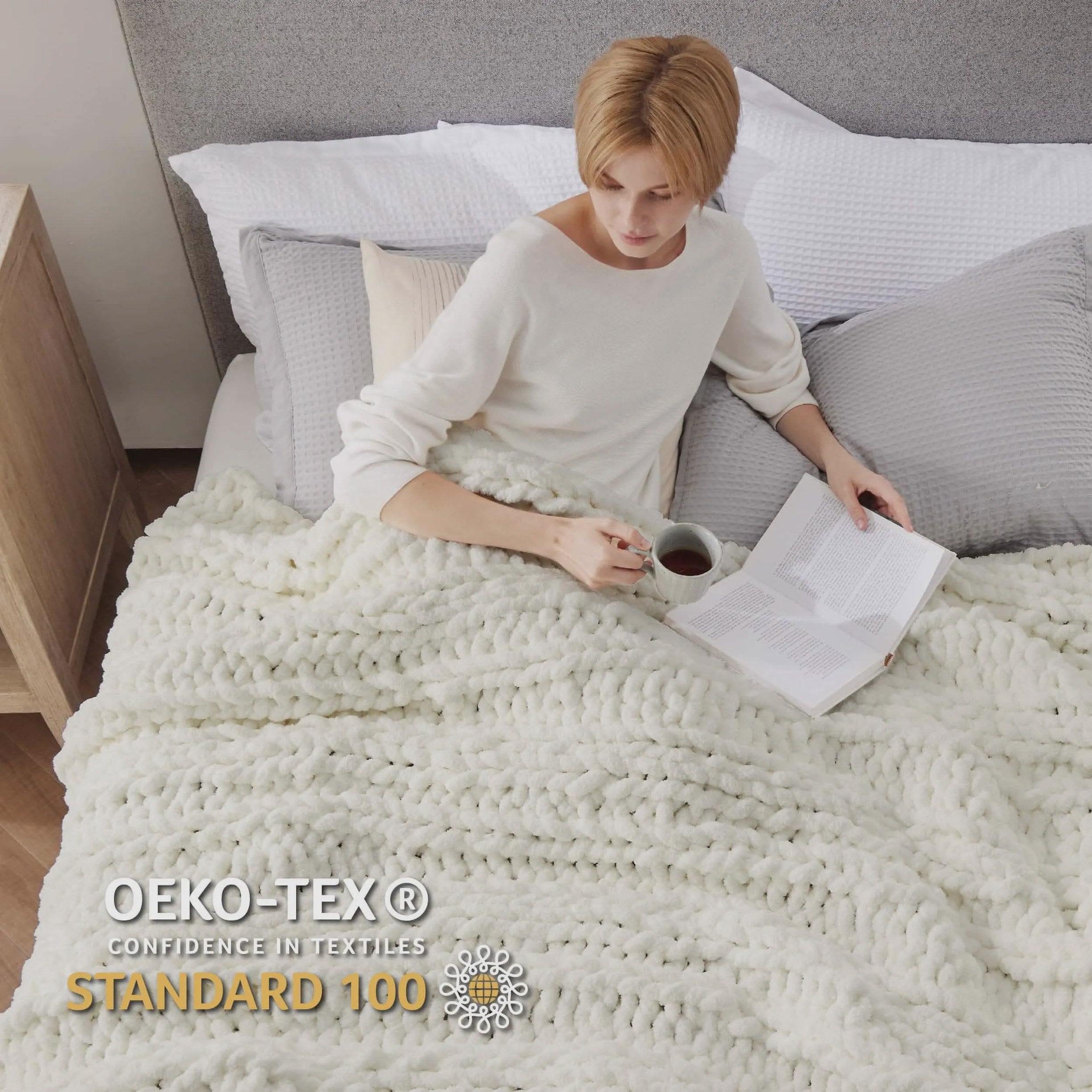 Chunky Chenille Knit Blanket