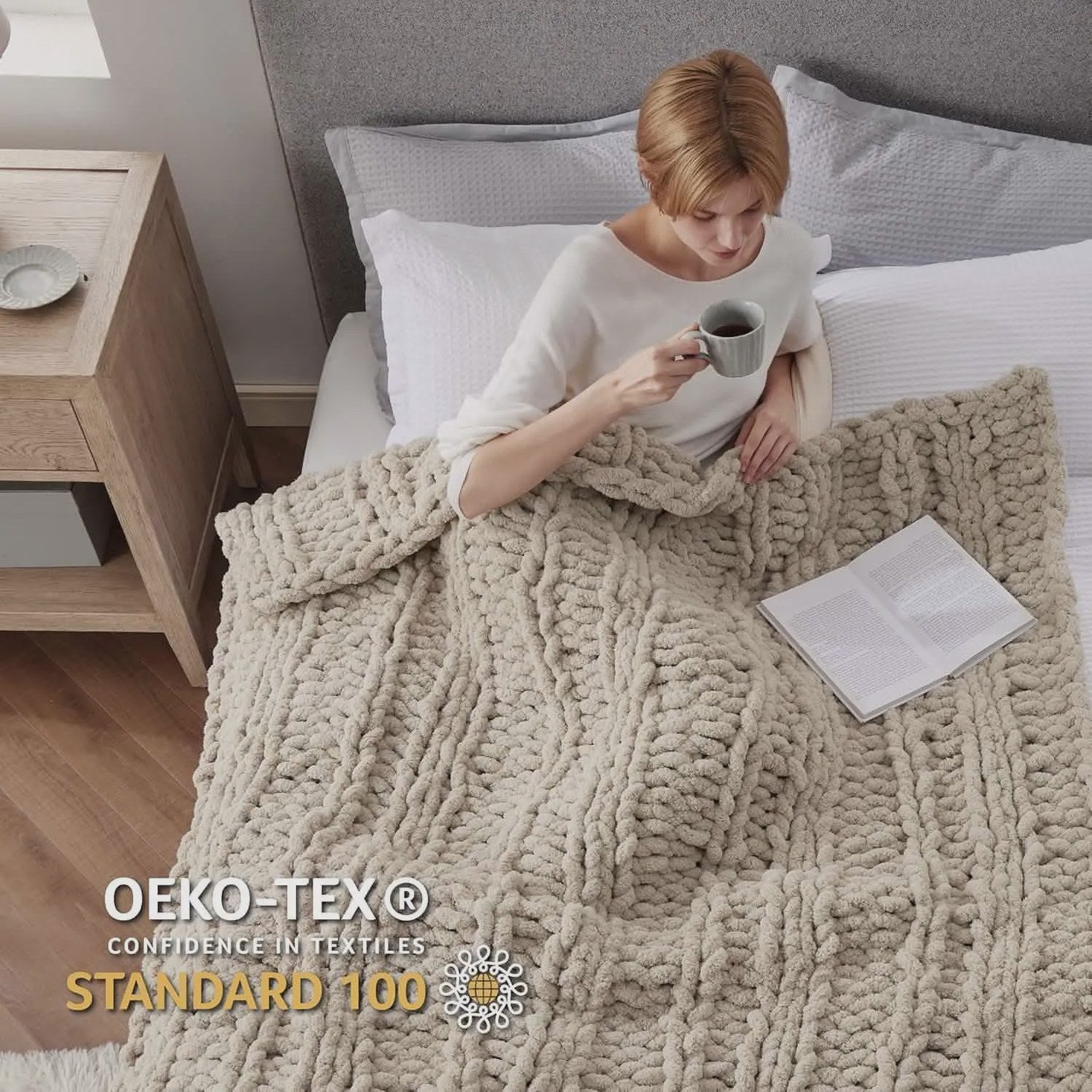 Chunky Chenille Knit Blanket