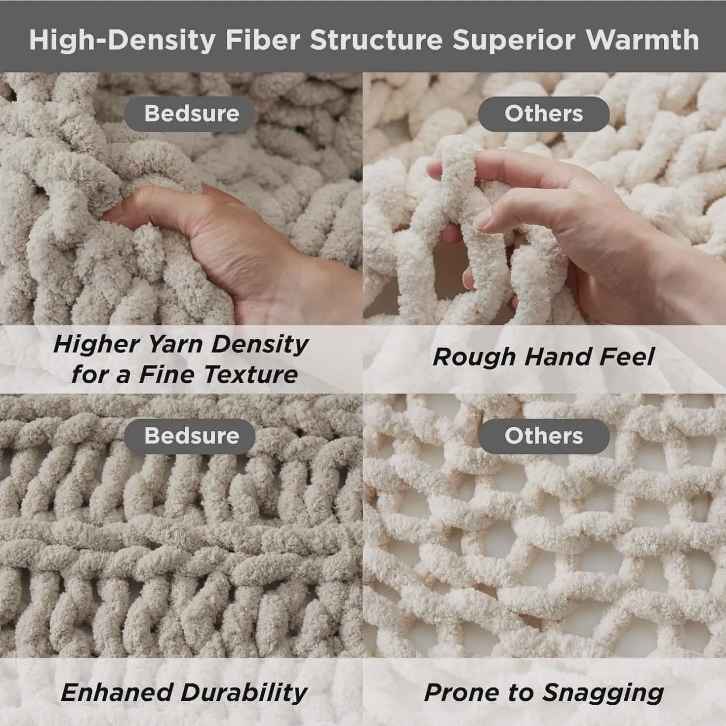 Chunky Chenille Knit Blanket