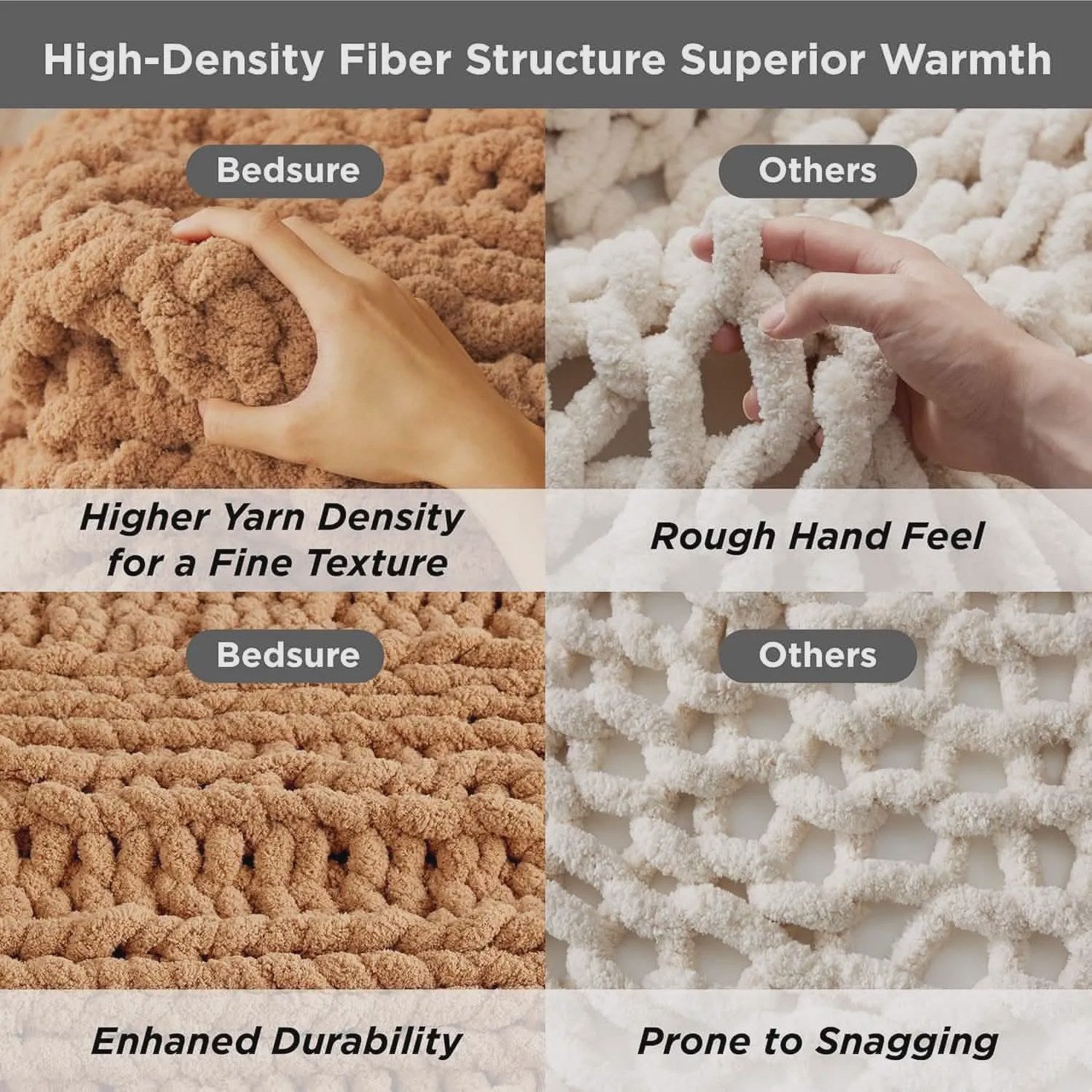 Chunky Chenille Knit Blanket