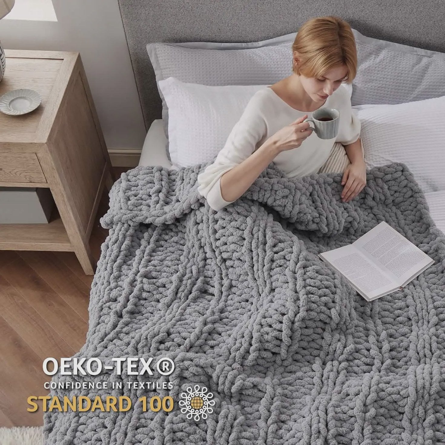 Chunky Chenille Knit Blanket
