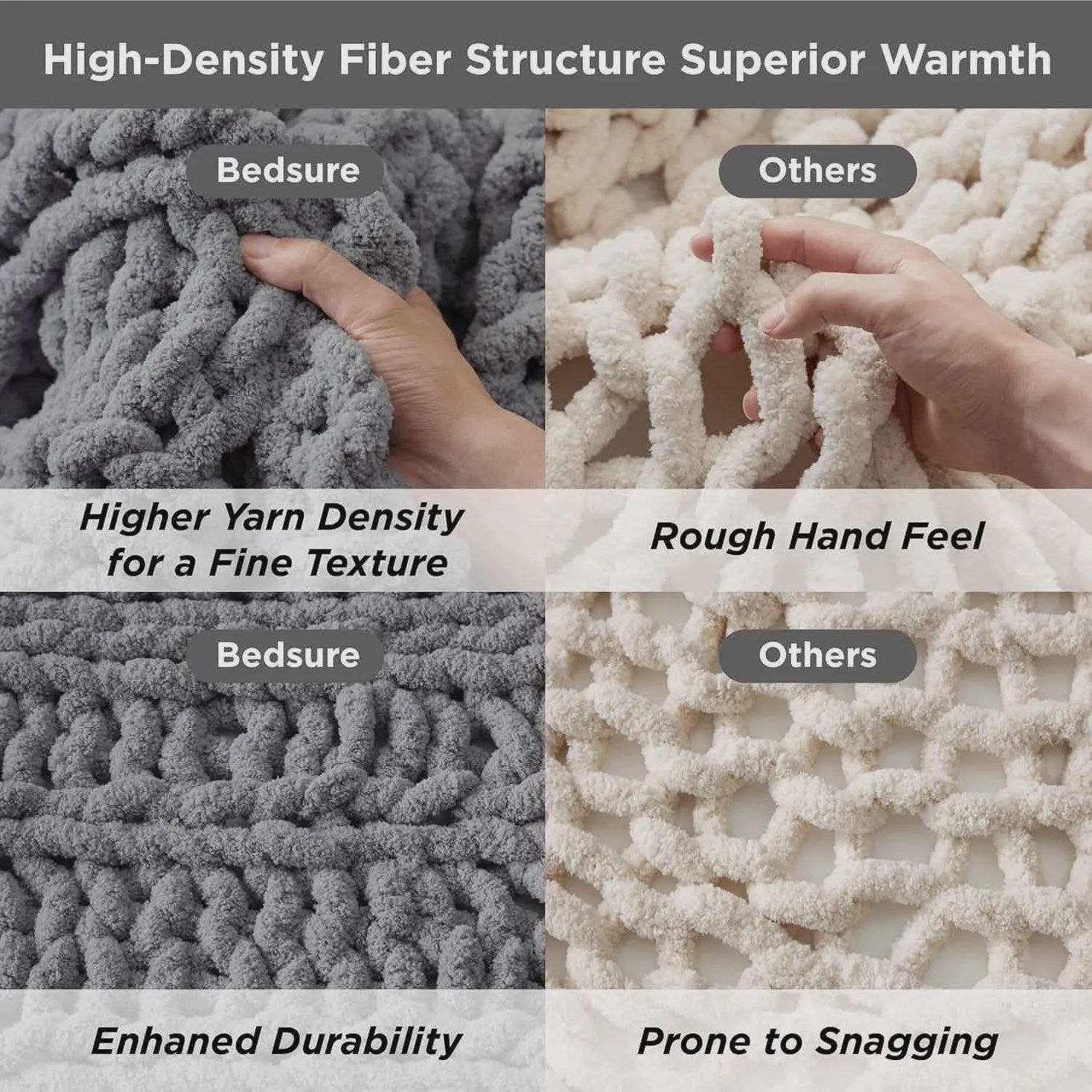 Chunky Chenille Knit Blanket