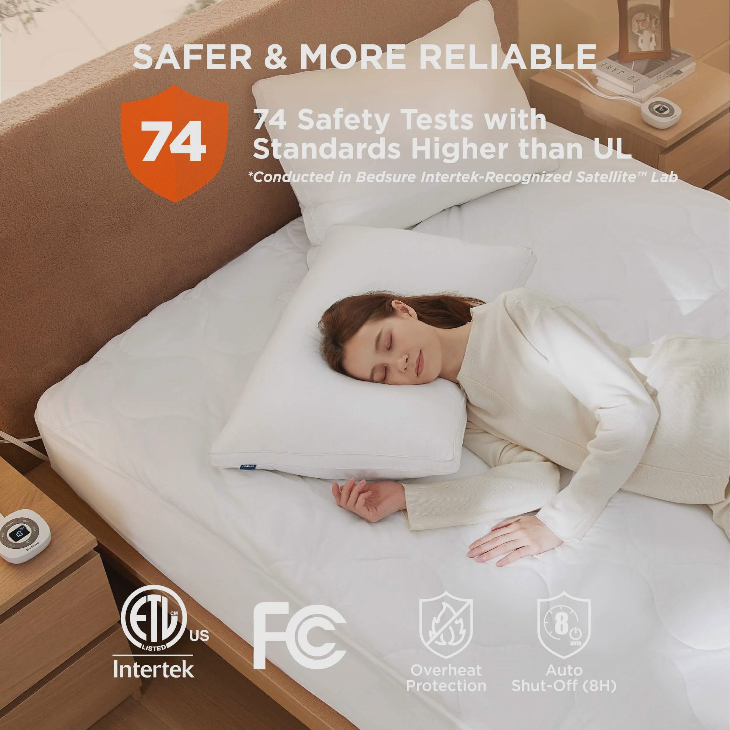Waterproof Heated Mattress Pad with Cotton Cover