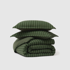 Striped Washed Cotton Duvet Cover Set