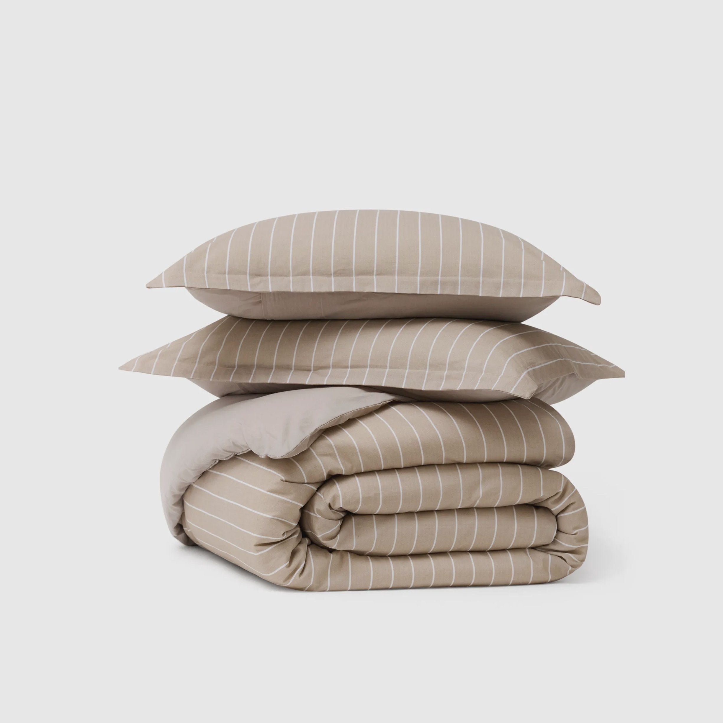 Striped Washed Cotton Duvet Cover Set