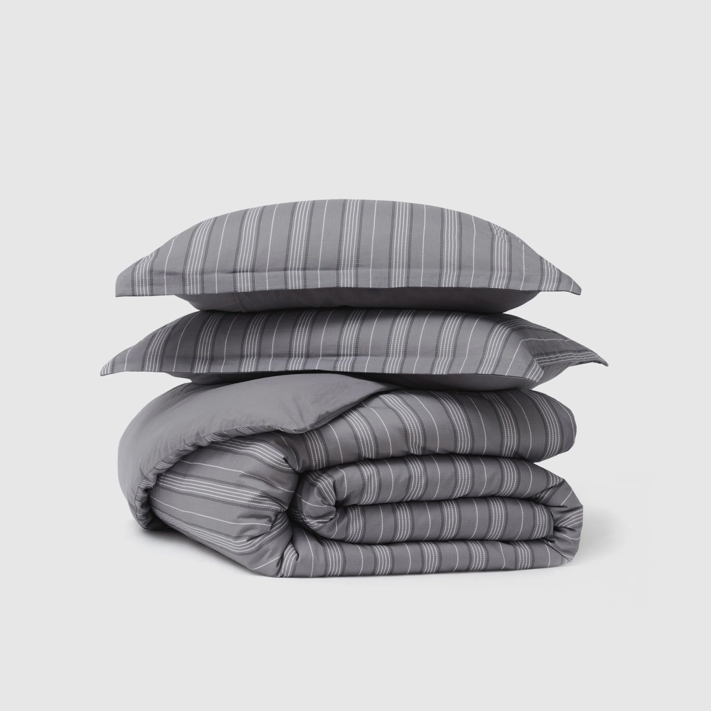 Striped Washed Cotton Duvet Cover Set