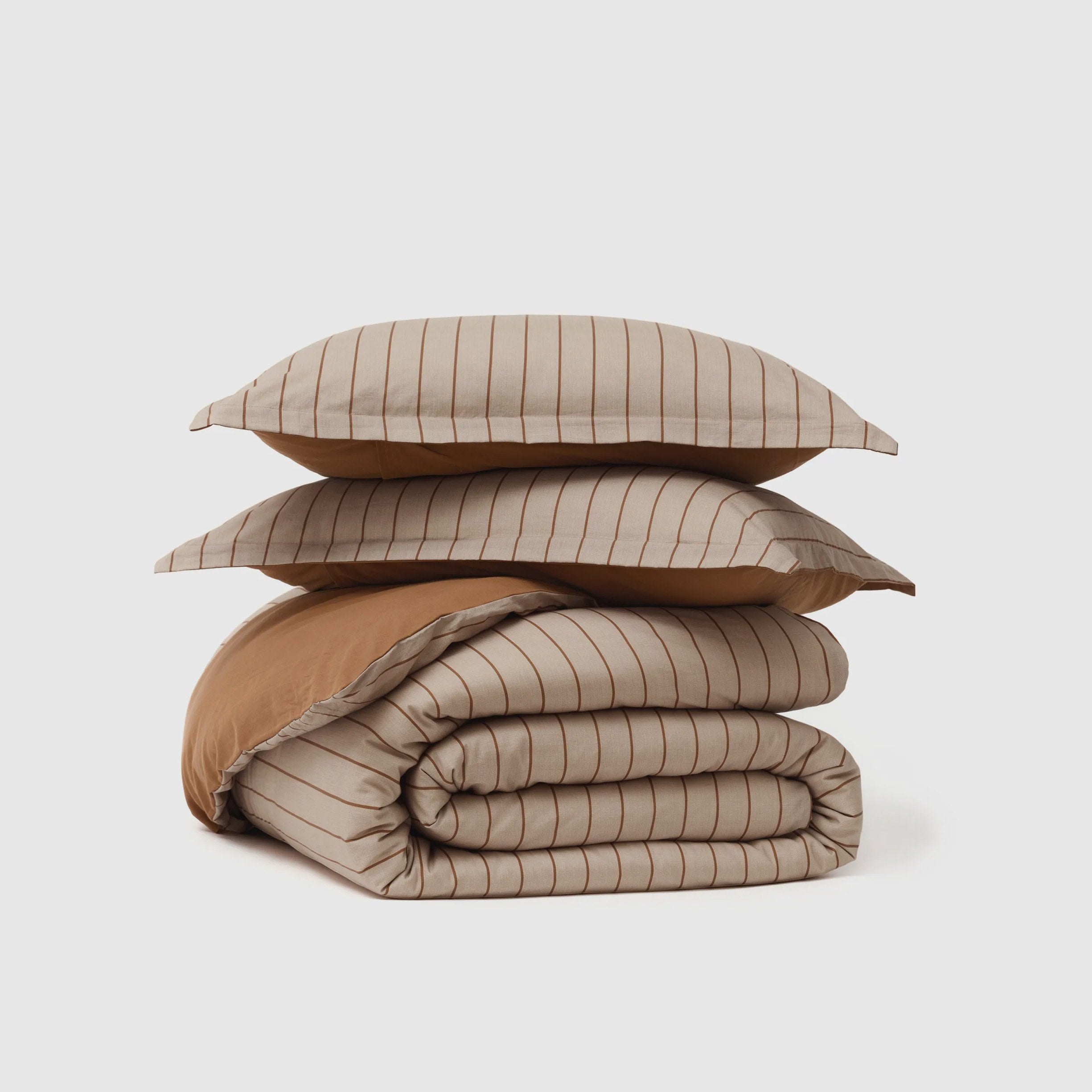 Striped Washed Cotton Duvet Cover Set