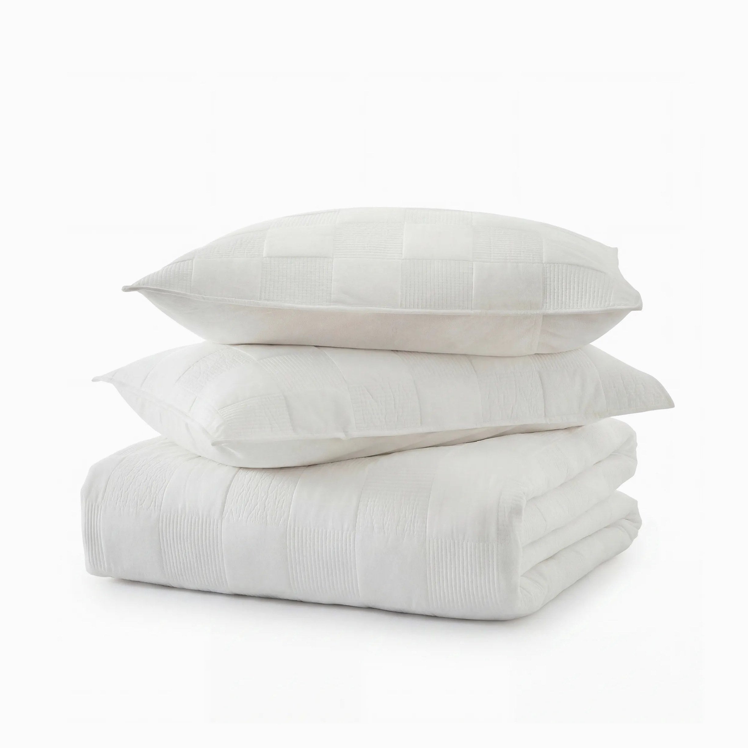 Cotton Checkered Quilt Set