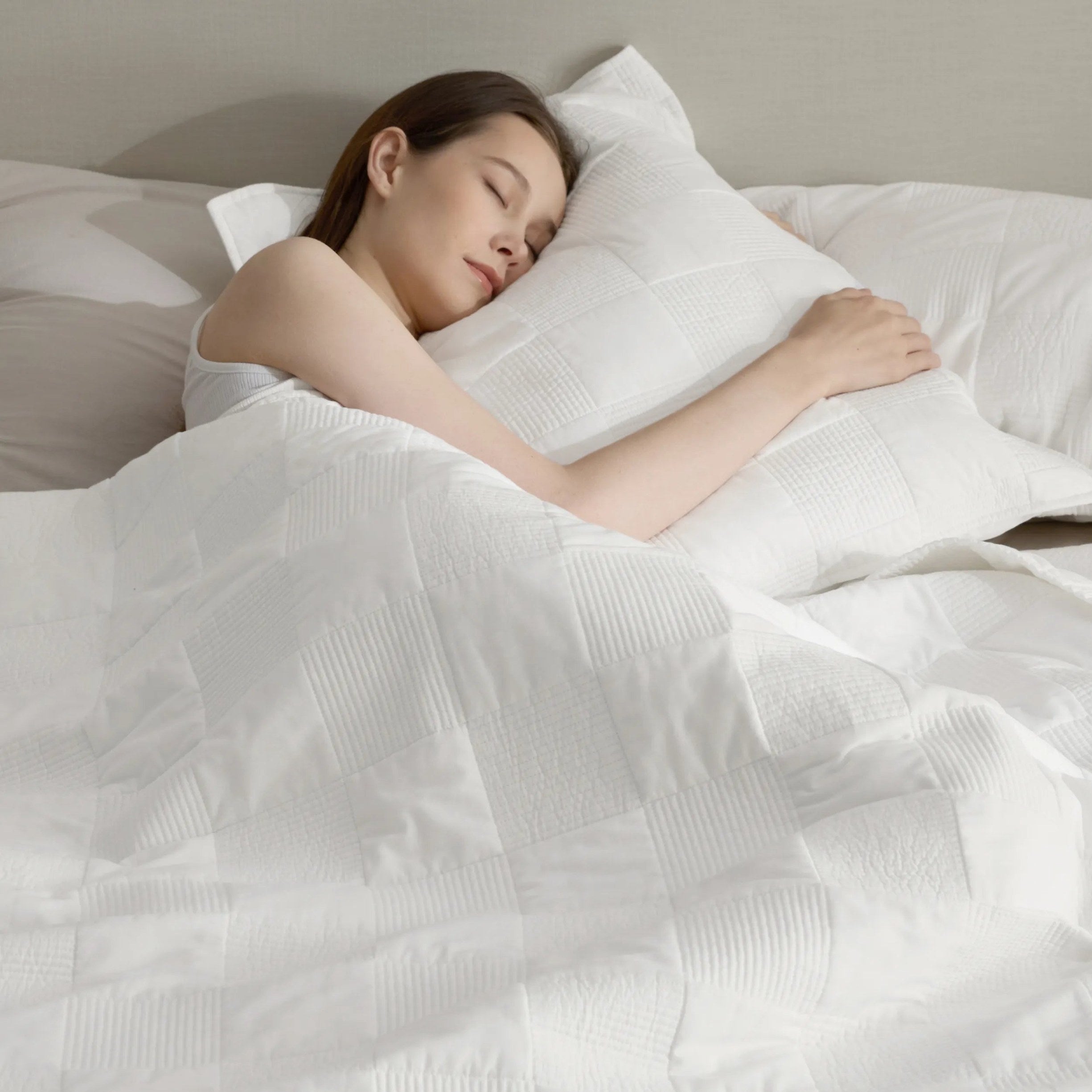 Cotton Checkered Quilt Set