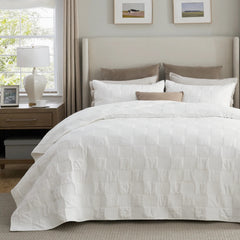 Cotton Checkered Quilt Set