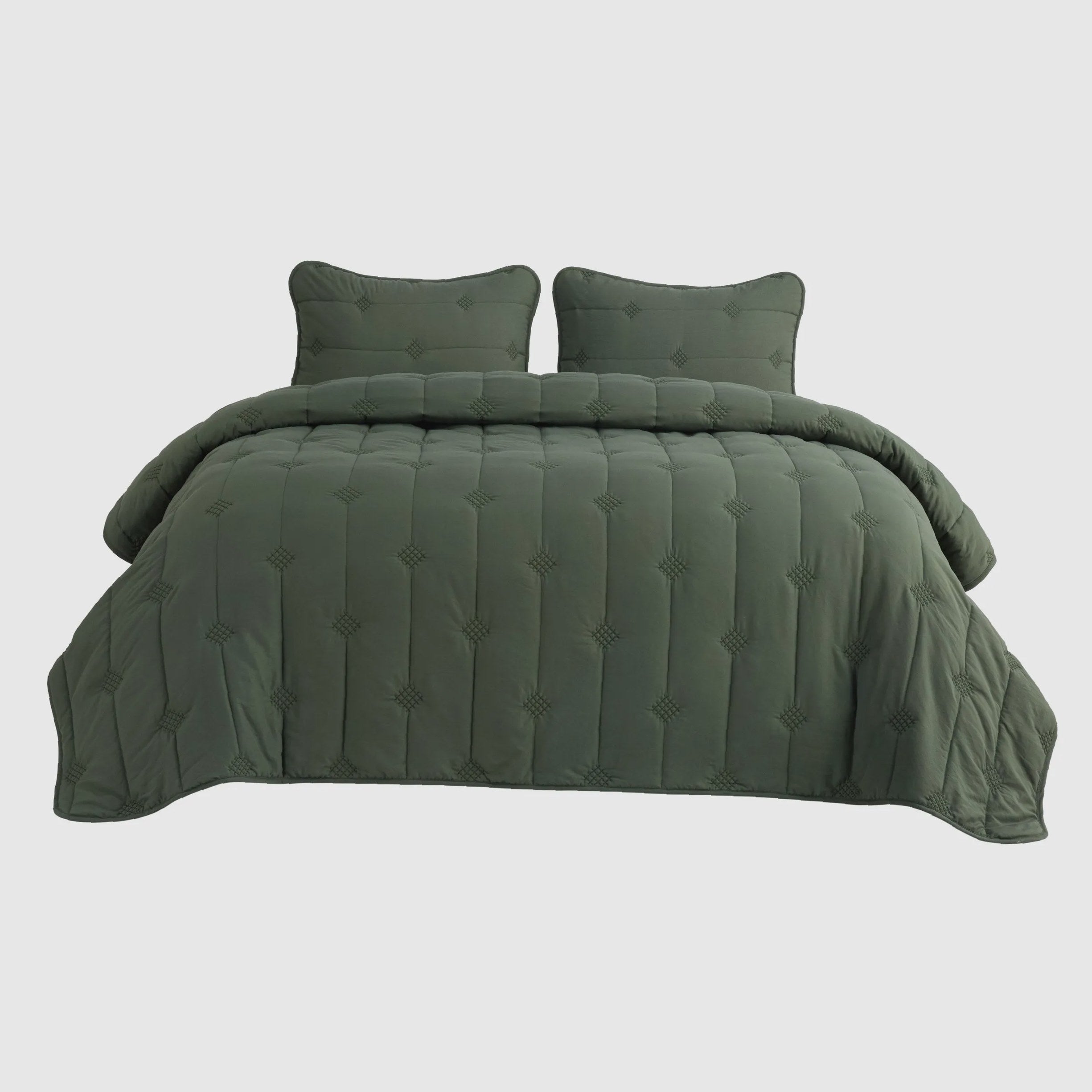 Prewashed Diamond Quilt Set