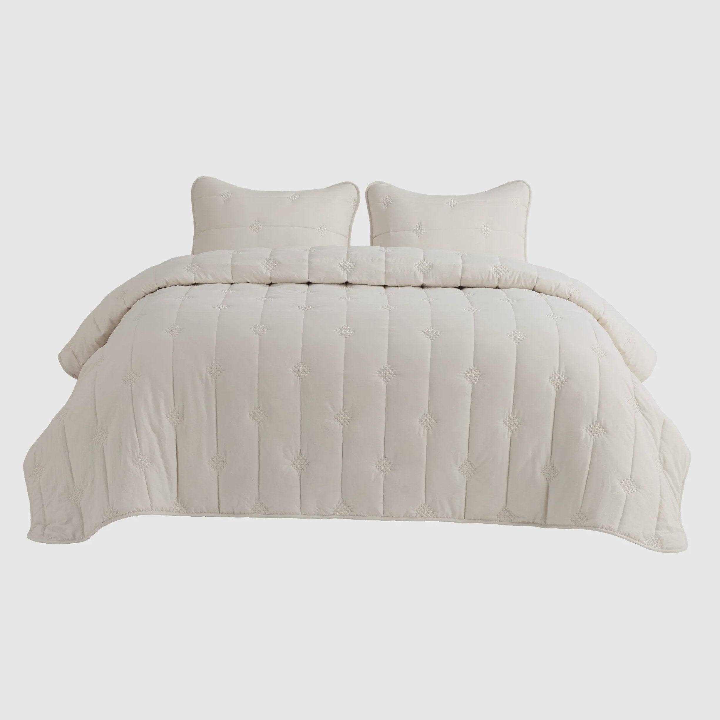 Prewashed Diamond Quilt Set