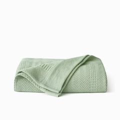 PureWoven™ Organic Cotton Waffle Herringbone Blanket